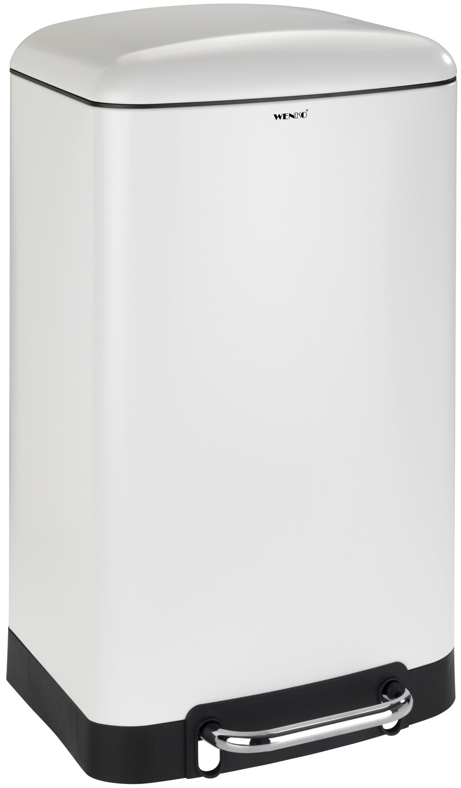 WENKO Mülleimer »Studio« 1 Behälter Fassungsvermögen ca. 30 Liter weiß/schwarz