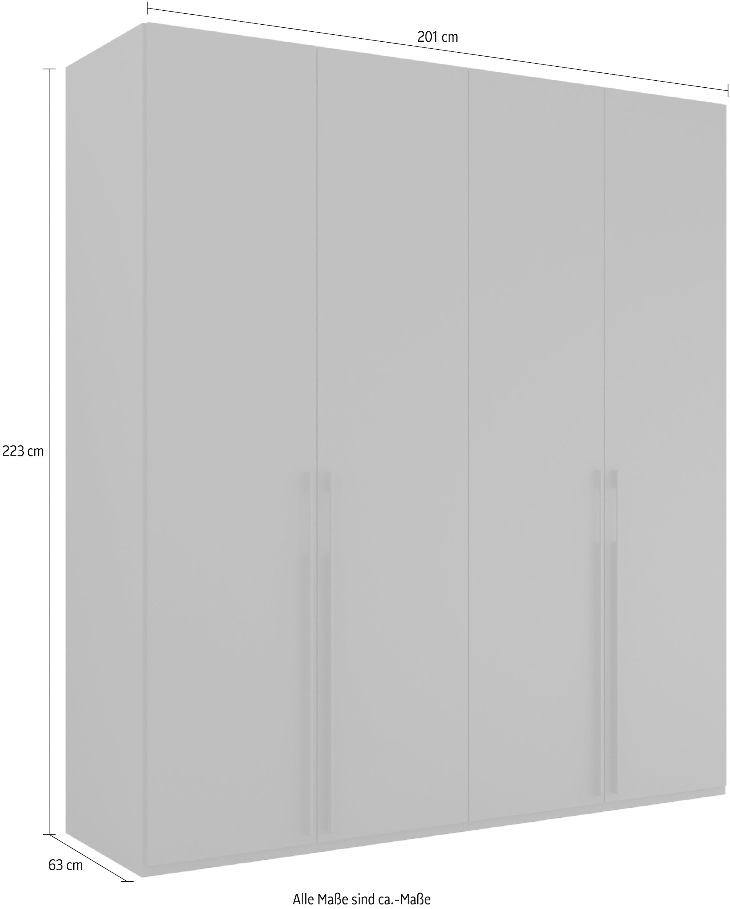 rauch Drehtürenschrank »Skat Pure«, mit eleganten Griffstangen und praktischer Innenausstattung