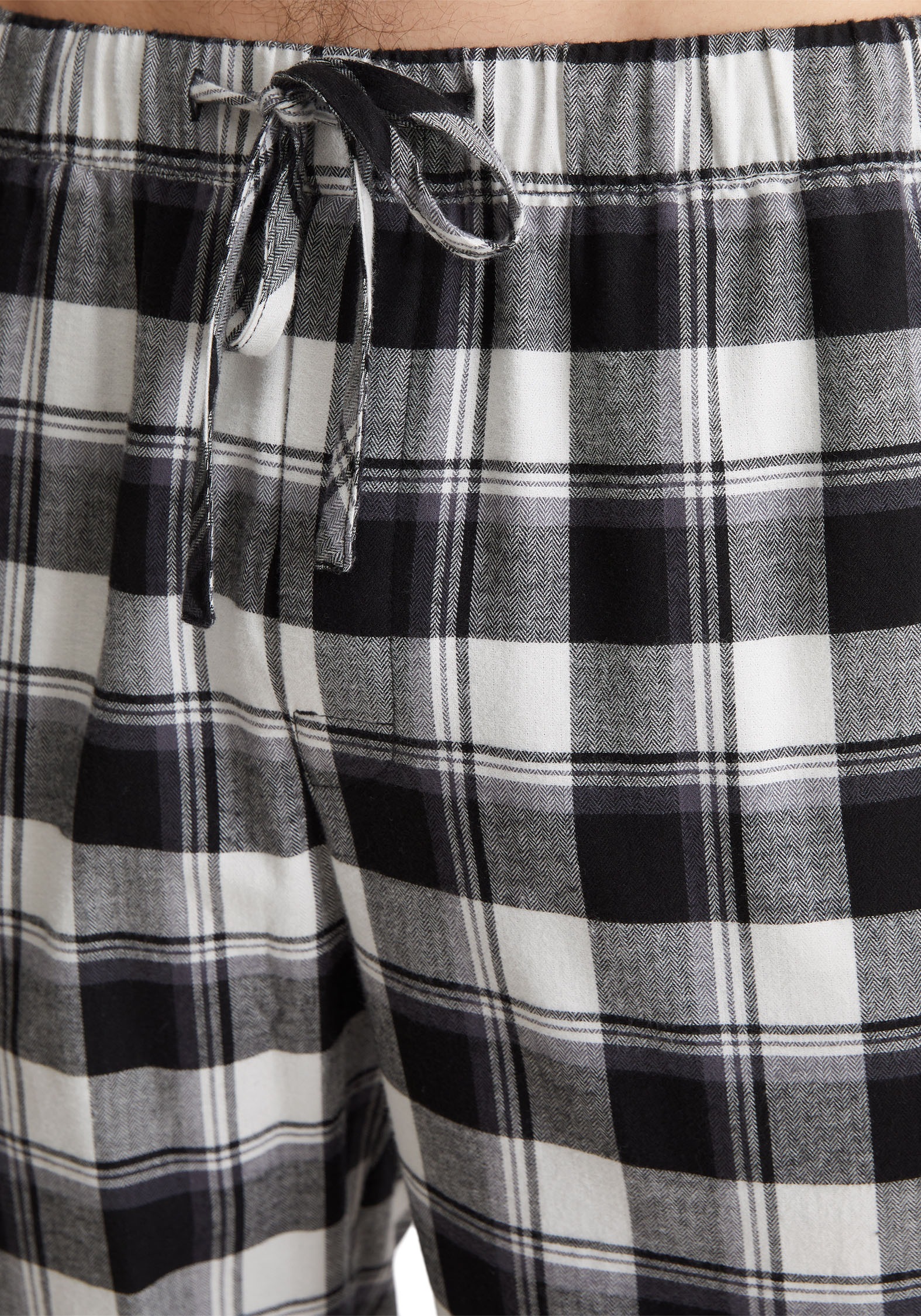 Marc O'Polo Pyjamahose »Homey Flanne«, mit Bindeband und Eingriffstaschen