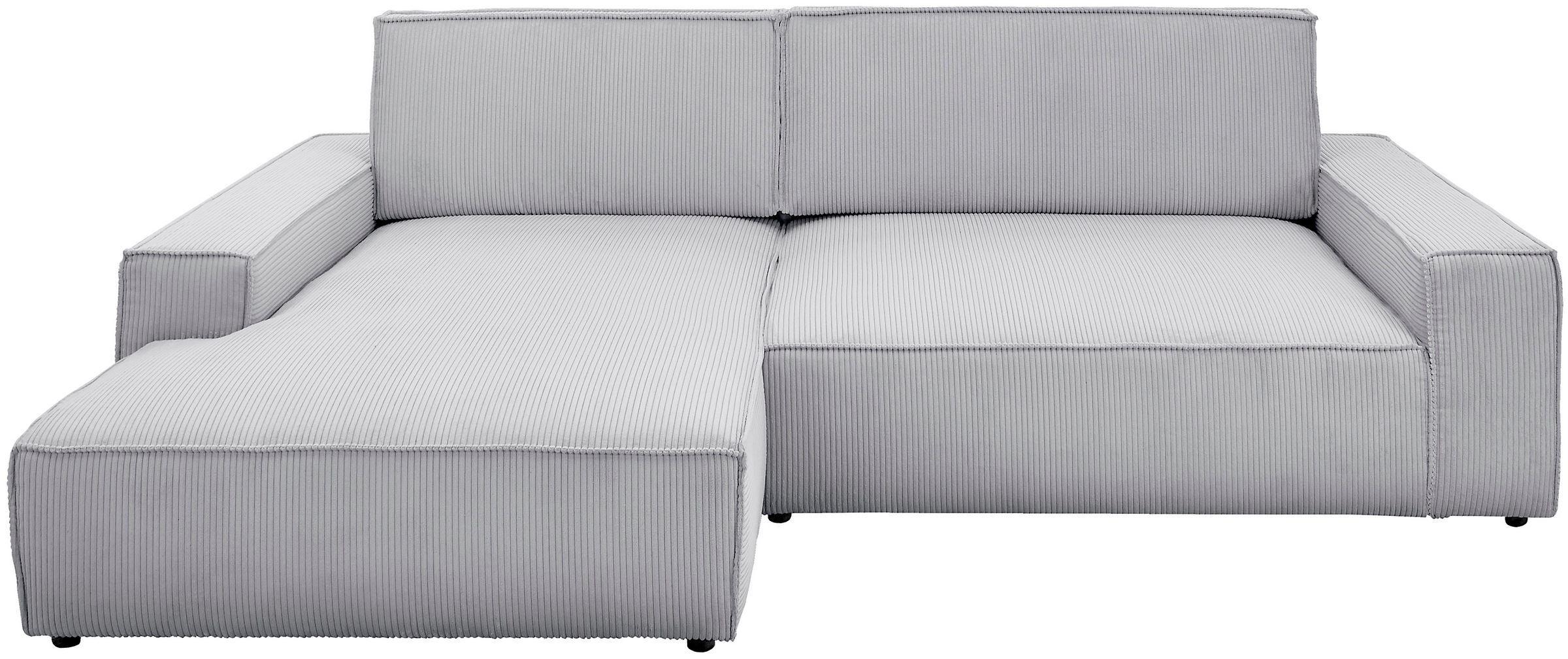 Home affaire Ecksofa »NEU: SHERWOODL XXL 284, Big-Sofa L-Form, tiefe Sitzfläche 95 cm, Cord,«, Leinenoptik, Recamiere rechts/links, auch als Schlafsofa stellbar