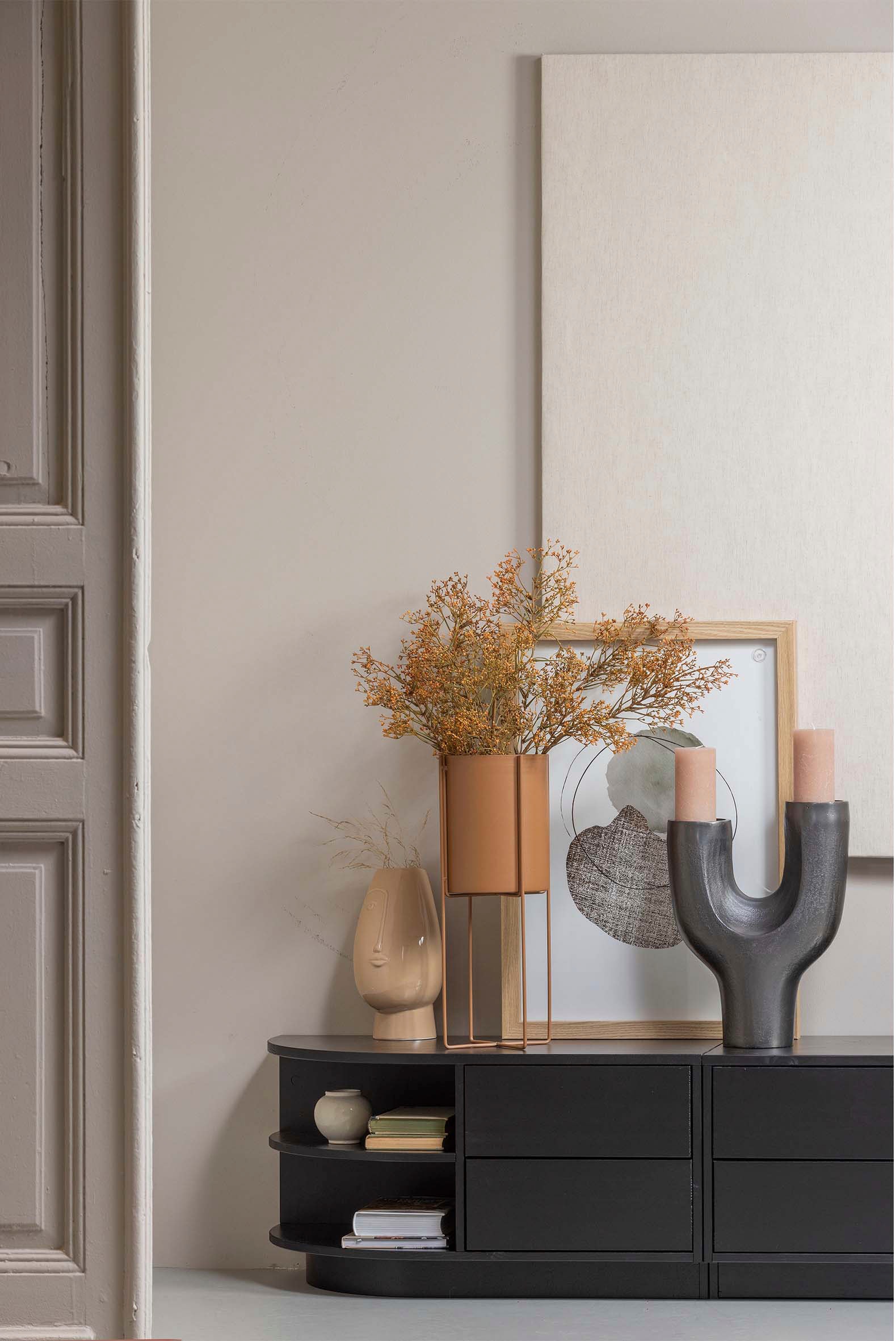 WOOOD Lowboard »Finca, Kommode mit abgerundeten Abschlussregal«, mit modernem Push-to-Open-System, Breite 78 cm