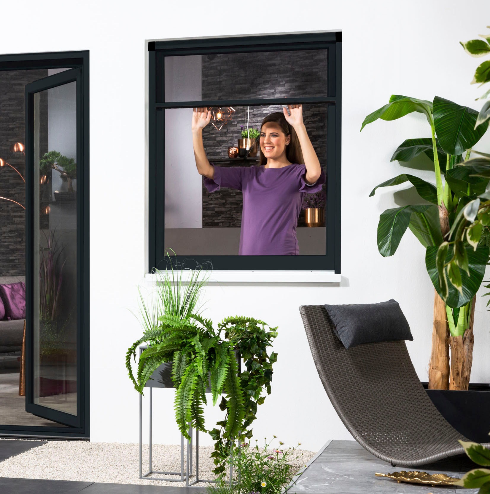 hecht international Insektenschutzrollo »SMART«, transparent, Insektenschutz, für Fenster, kürzbar