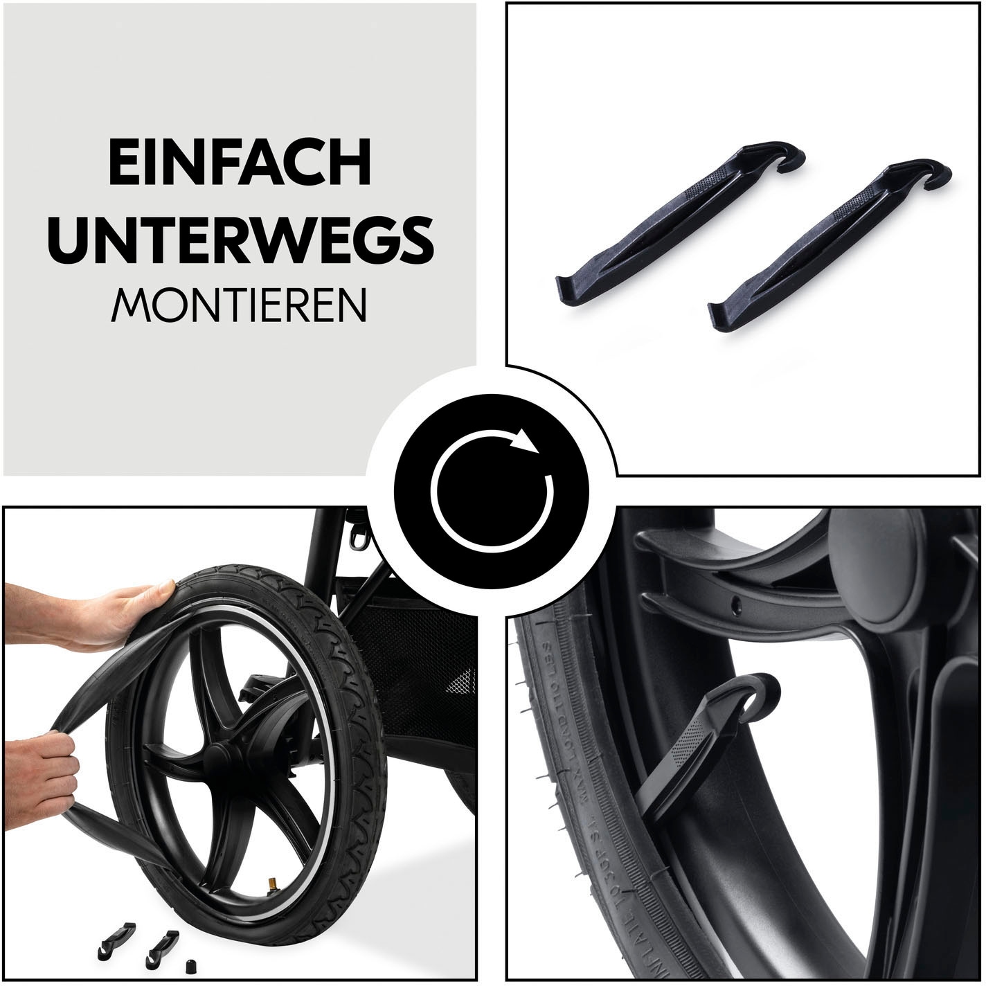 Hauck Reifen-Reparaturset »Pushchair Repair Kit 3W«, für Dreirad-Buggys