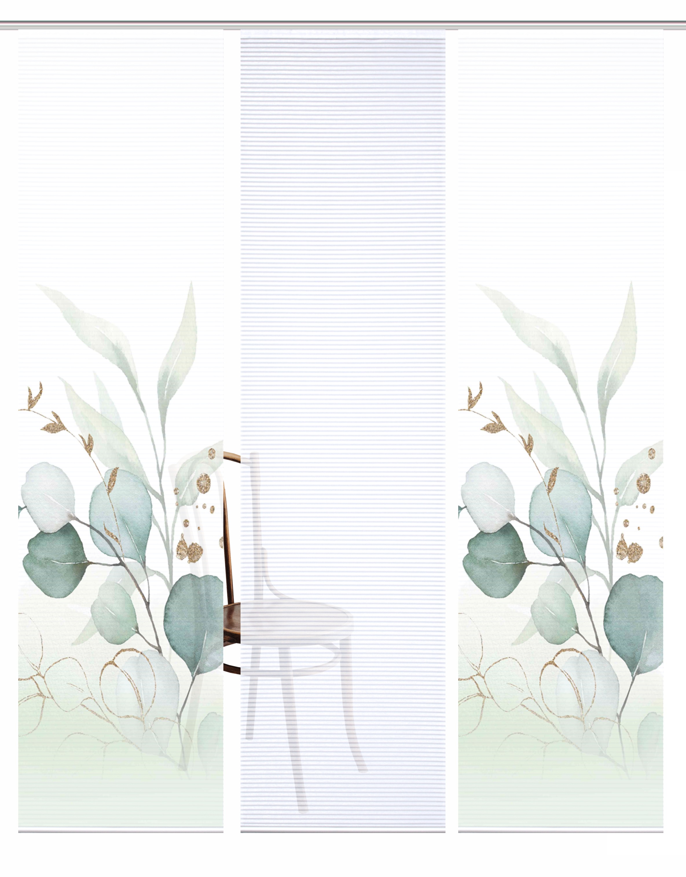 HOME in green Schiebegardine »ABANIO« Paneelwagen 3 Stk. tlg. SET DIGITALDR günstig online kaufen