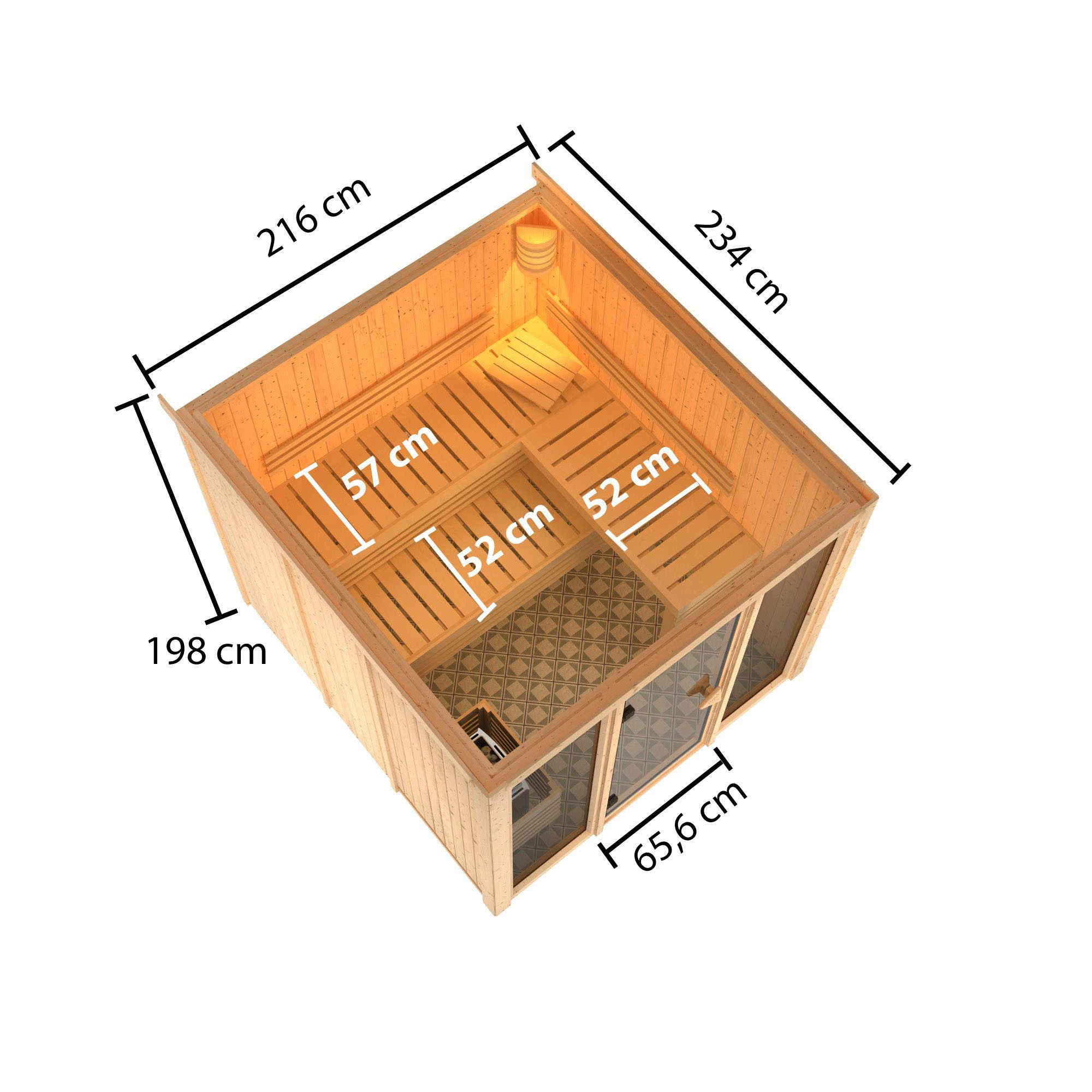 welltime Sauna »Artja«, naturbelassen, ohne Ofen