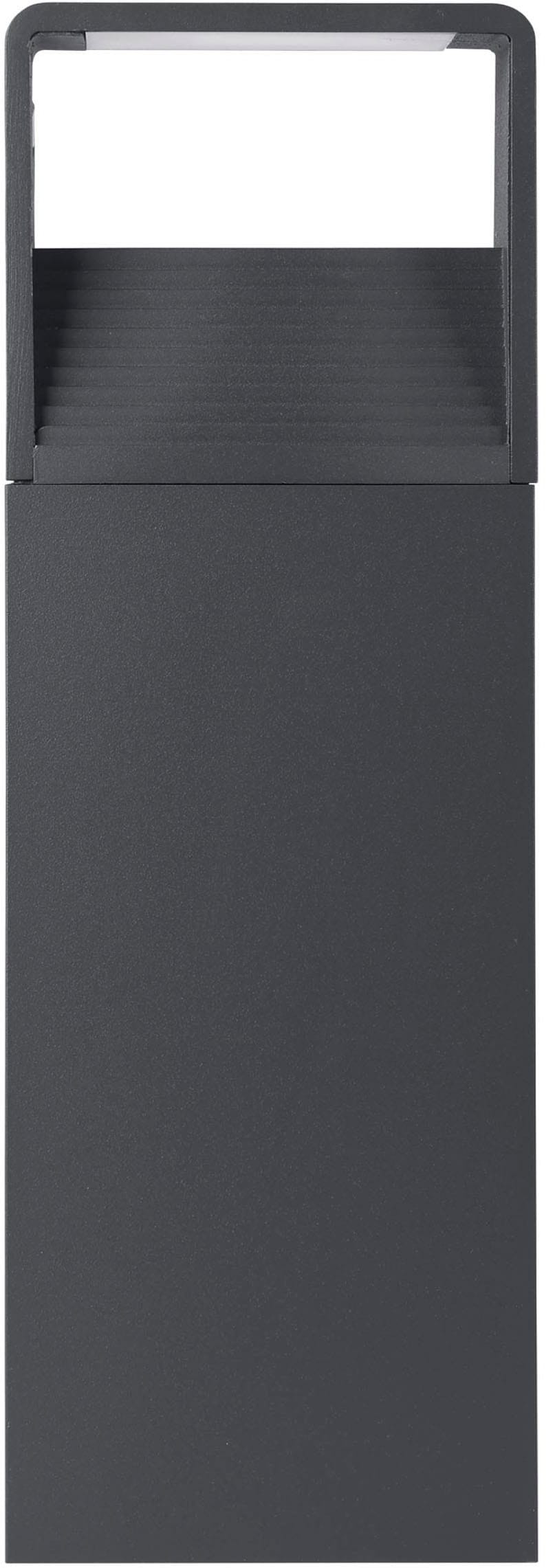 EGLO Sockelleuchte »Doninni 1 Außen-Stehlampe, Außenleuchte aus Kunststoff, IP44, Lampe« LED-Modul 1 Stk. Warmweiß Stehleuchte - L13,5 x B7,5 x H40 cm - anthrazit - 6,2W inkl.