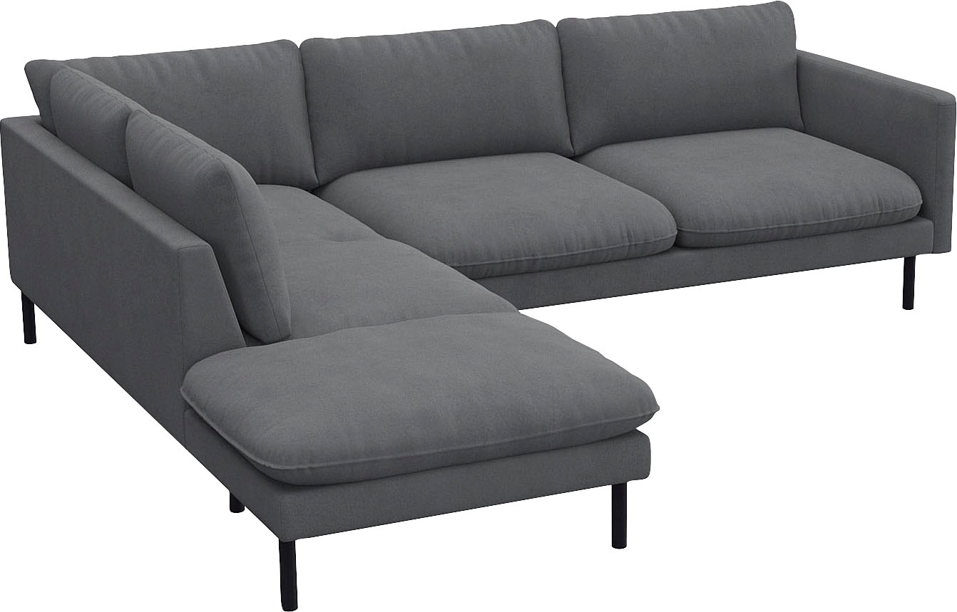 FLEXLUX Ecksofa "Bolzano Designsofa, bequem durch Kaltschaum im Sitz, L-For günstig online kaufen