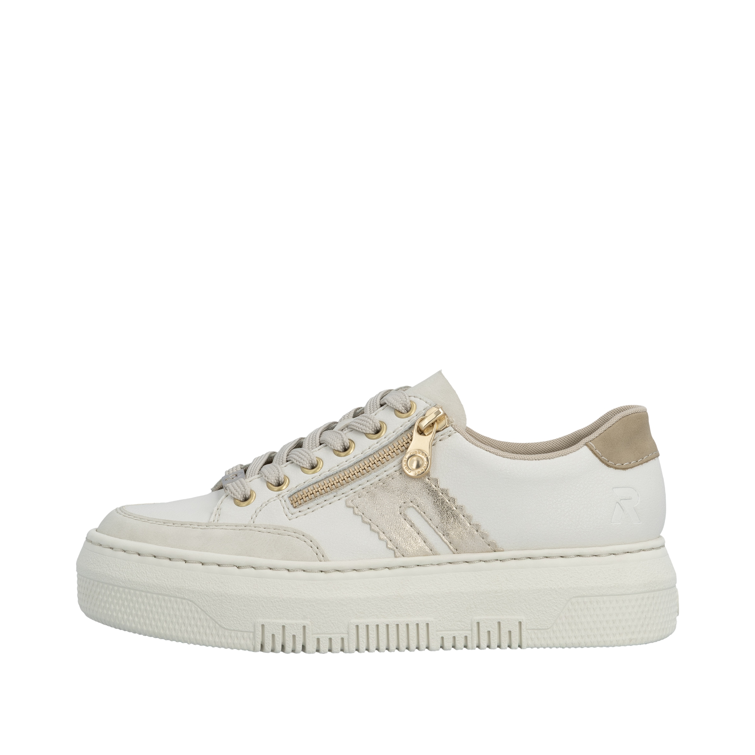 Rieker Plateausneaker  Schnürschuh, Halbschuh, Freizeitschuh mit seitlichem Reißverschluss