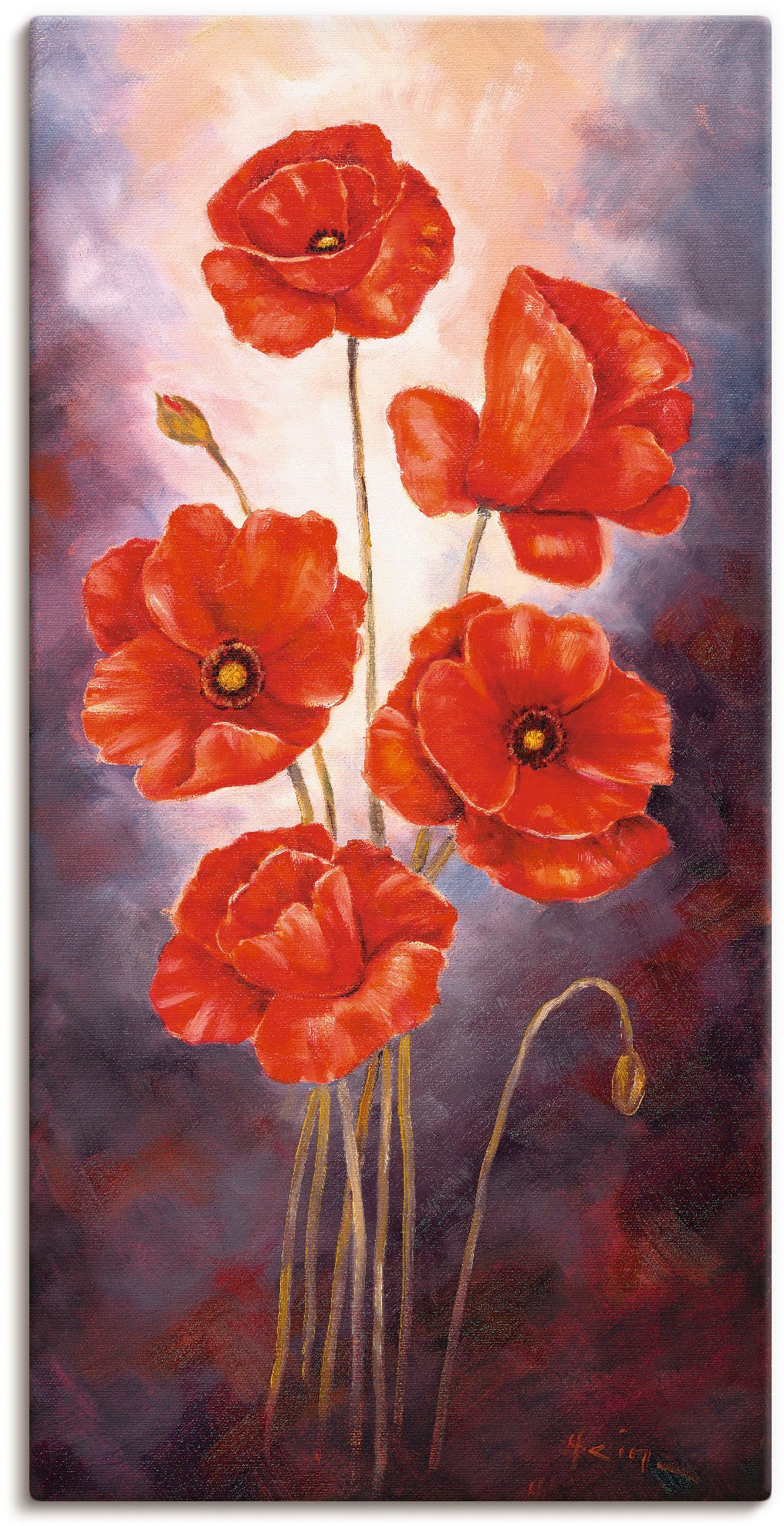 Artland Wandbild »Mohn V«, Blumen, (1 St.), als Leinwandbild, Poster in ver günstig online kaufen