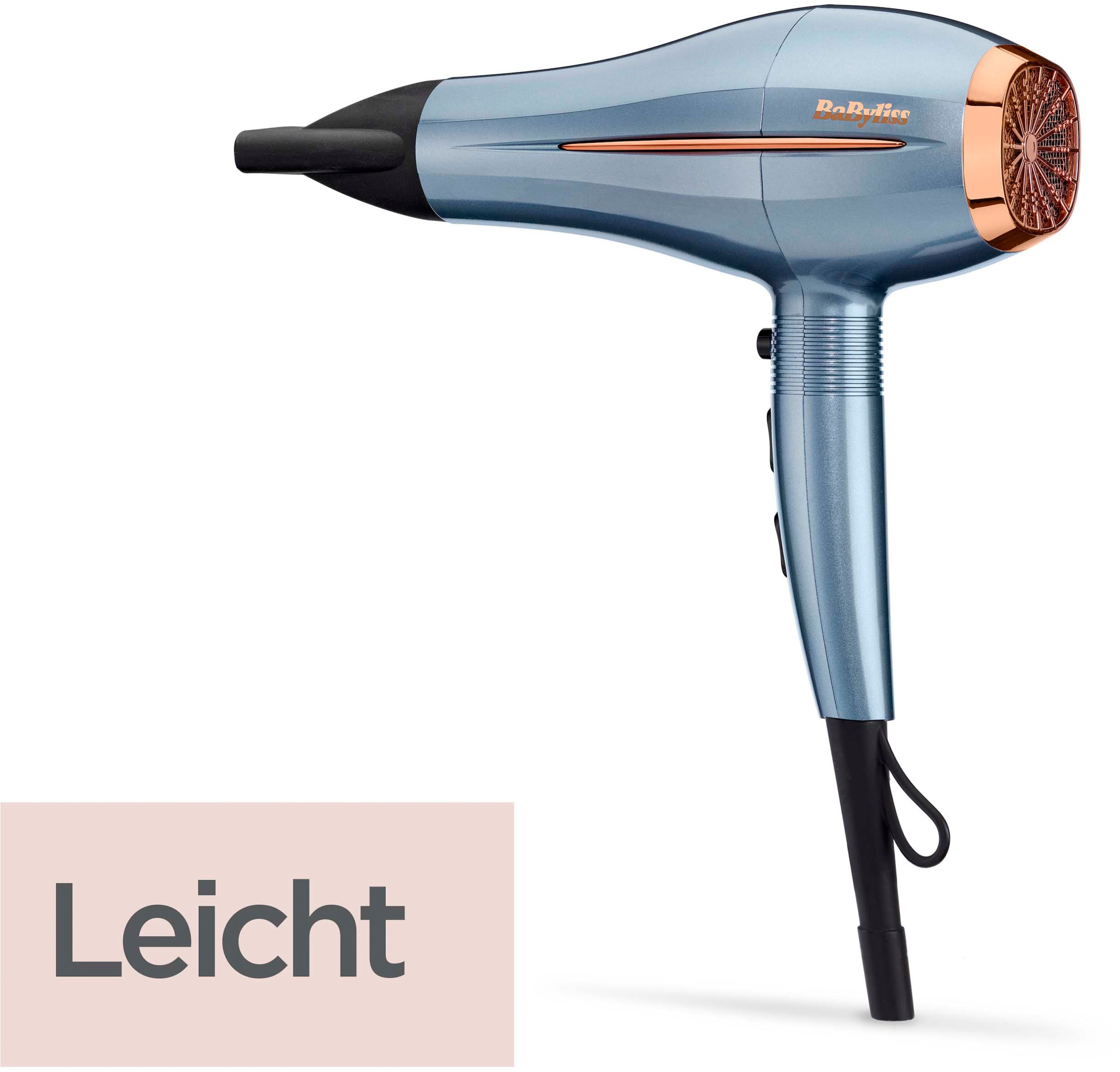 BaByliss Haartrockner »Denim Luxe Haartrockner«, 2200 W, mit Anti-Frizz Ionen und Titan-Keramik-Technologie