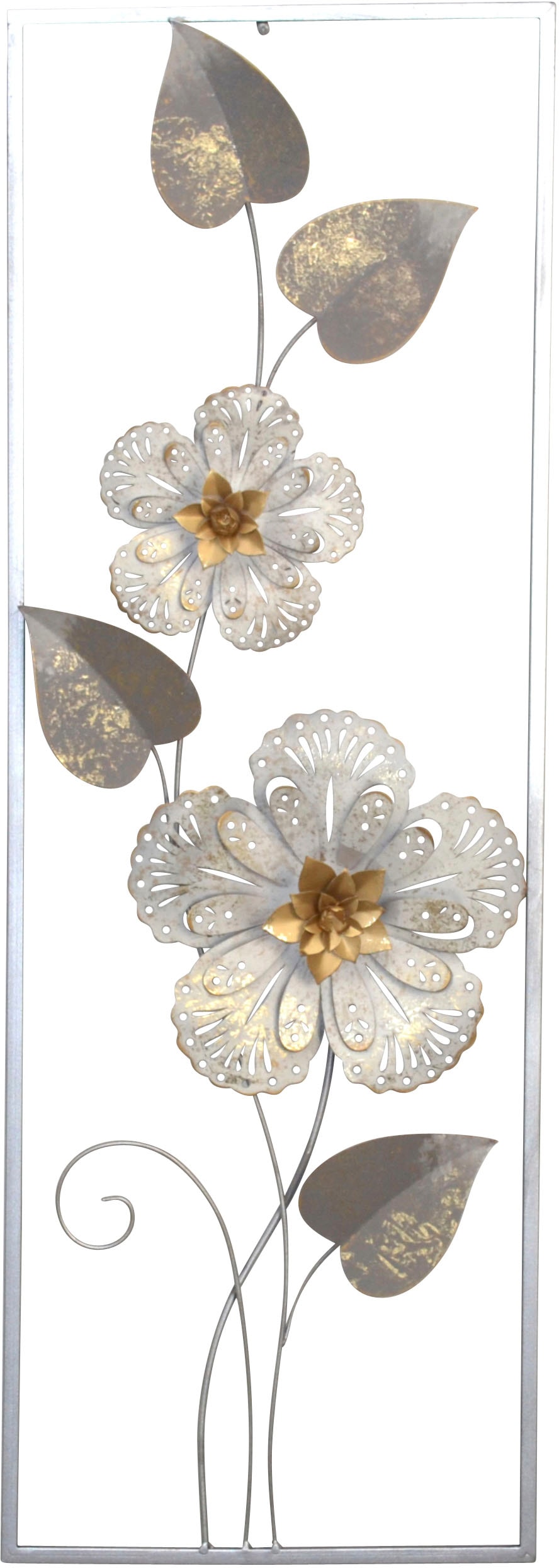 HOFMANN LIVING AND MORE Wanddekoobjekt »Wanddekoration« Blumenmotiv, aus Me günstig online kaufen