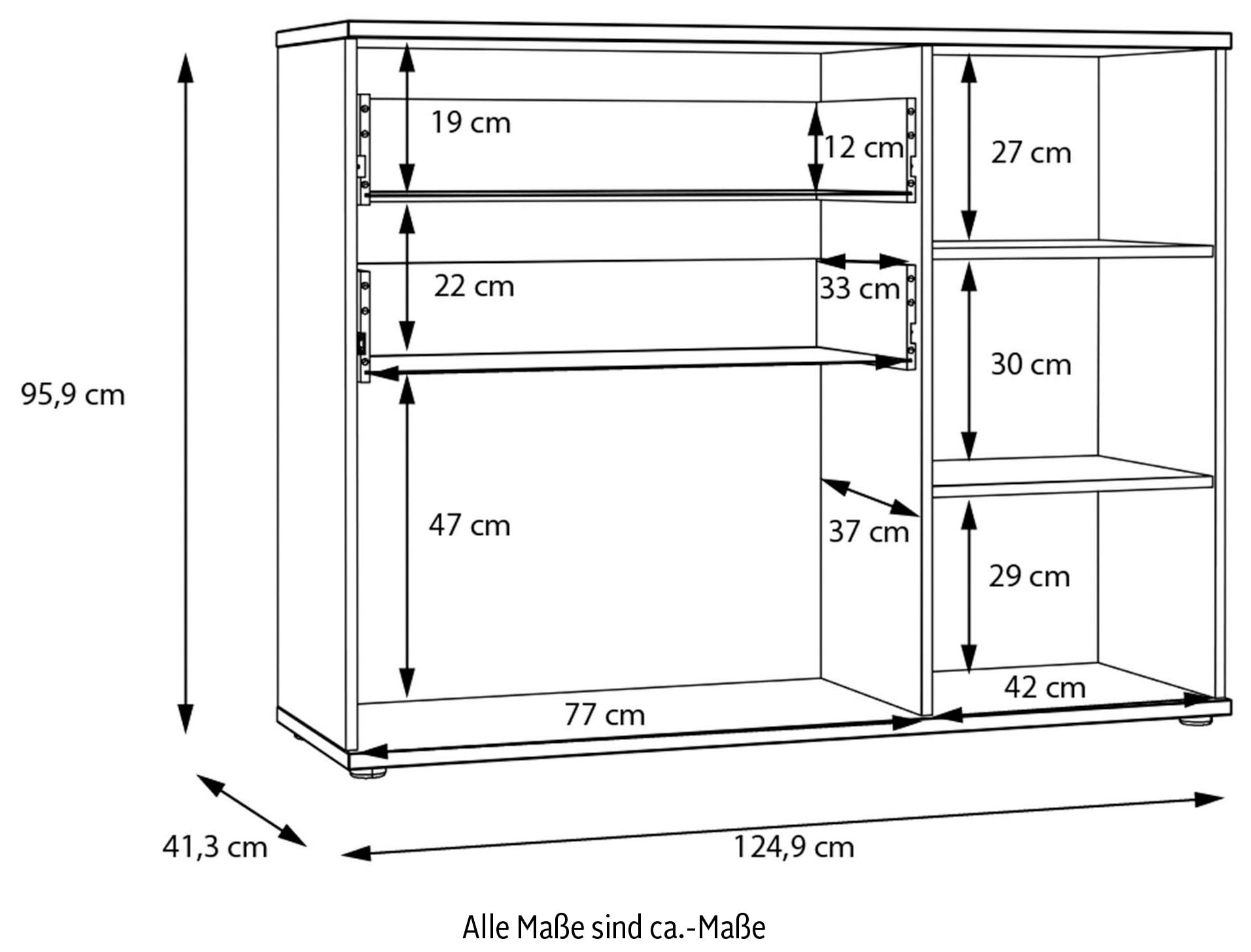 FORTE Highboard »Forte Saltwater«, Breite ca. 125 cm