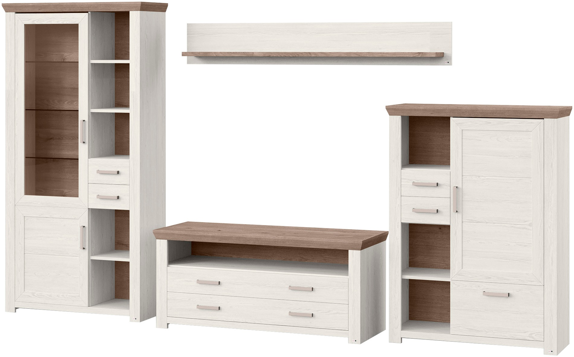 set one by Musterring Wohnwand »York« 4 Stk. tlg. günstig online kaufen