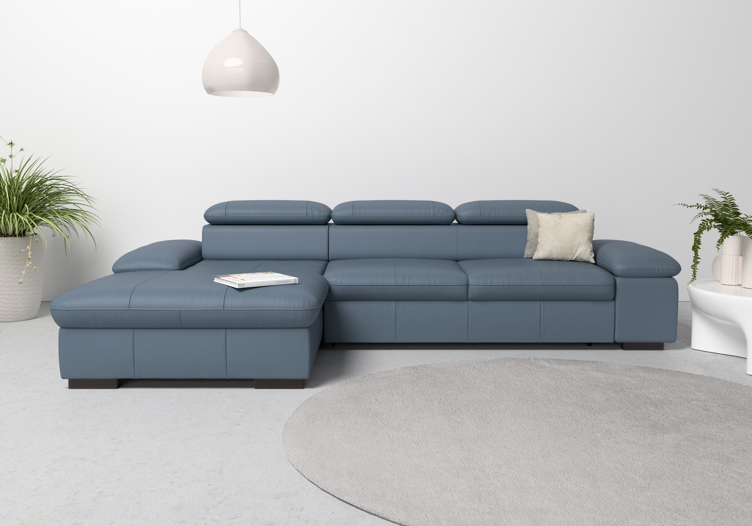 Home affaire Ecksofa »Alberto L-Form« mit Kopfteilverstellung, wahlweise mi günstig online kaufen