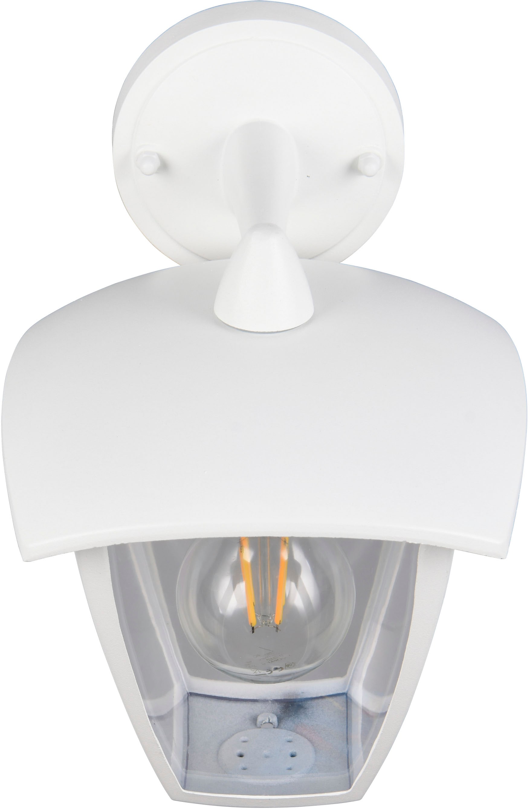 TRIO Leuchten Außen-Wandleuchte »VENTA, Laterne Hauswand Fassadenbeleuchtung, exkl 1x E27 max 10W, IP44«, 1 flammig, Leuchtmittel E27 | Leuchtmittel wechselbar, Wandlampe Laternen-Optik, abwärts gerichtet, Schirm Kunststoff