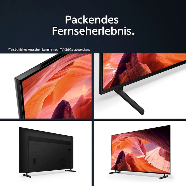 Sony LED-Fernseher »KD-55X80L«, 139 cm/55 Zoll, 4K Ultra HD, Google TV-Smart -TV, HDR, X1-Prozessor, Sprachsuche, BRAVIA Core ECOPACK online bestellen