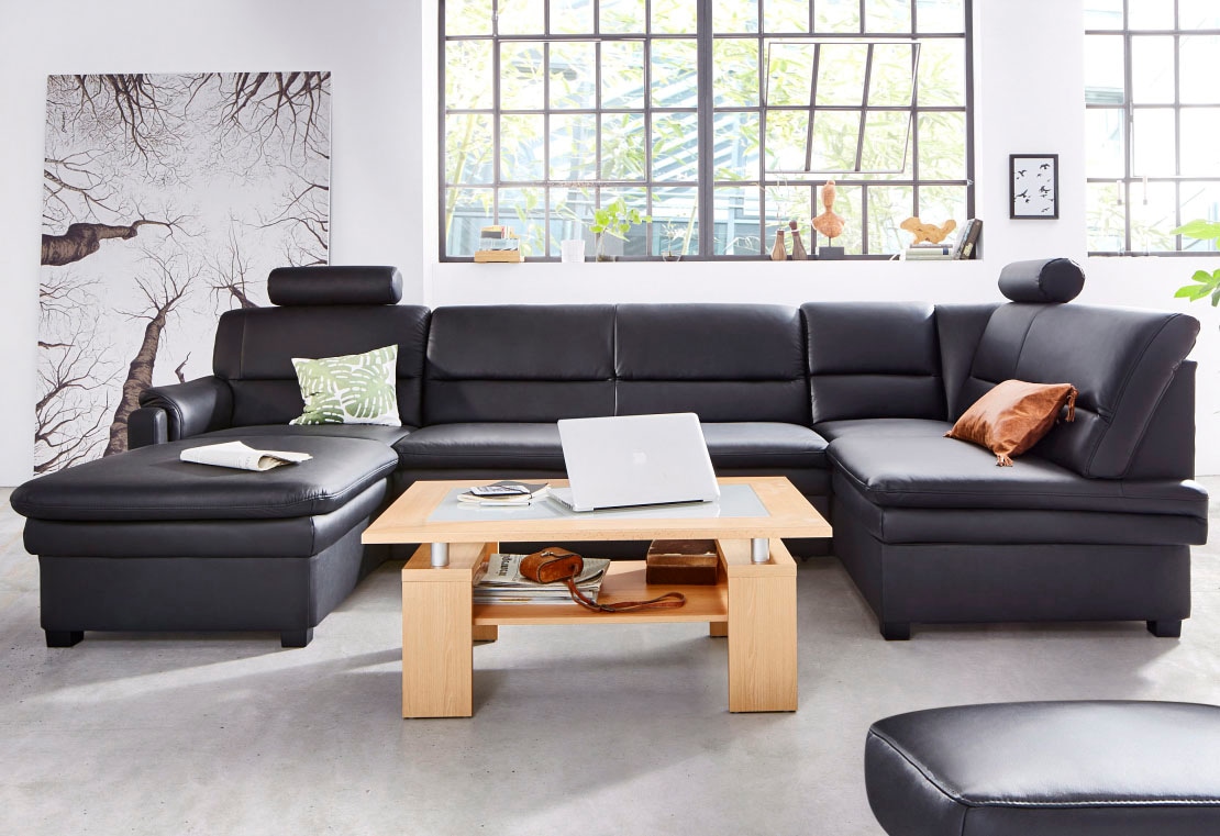 sit&more Wohnlandschaft »Pisa U-Form«, mit Federkern, wahlweise mit Bettfunktion