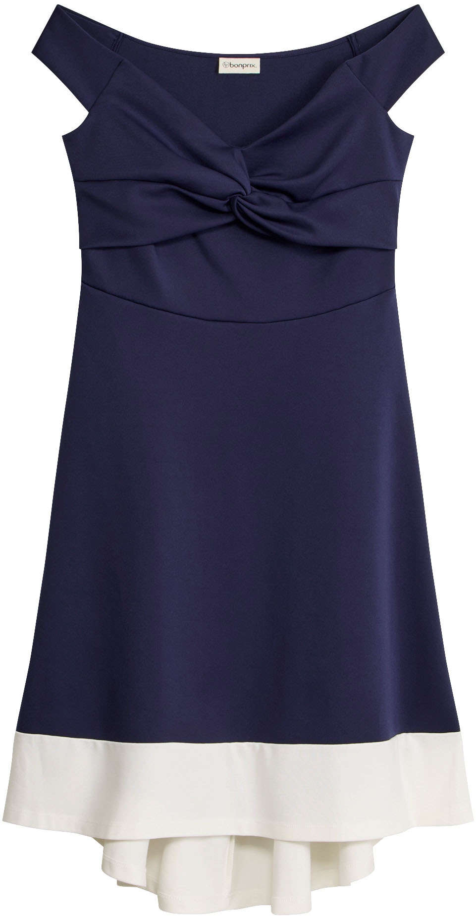 bonprix Off-Shoulder-Kleid für festliche Anlässe, aus festem Scuba-Stoff, mit Carmen-Ausschnitt