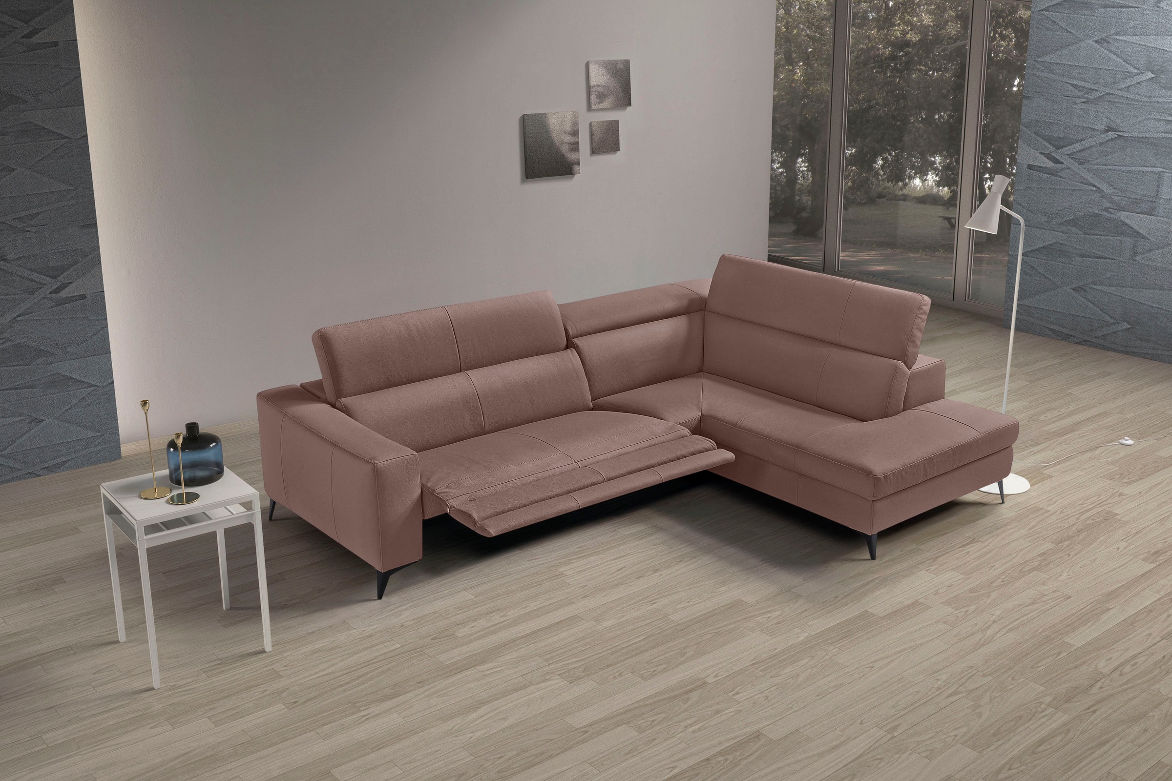 Egoitaliano Ecksofa »Edith, Designsofa mit hohem Sitzkomfort, L-Form«, inkl günstig online kaufen