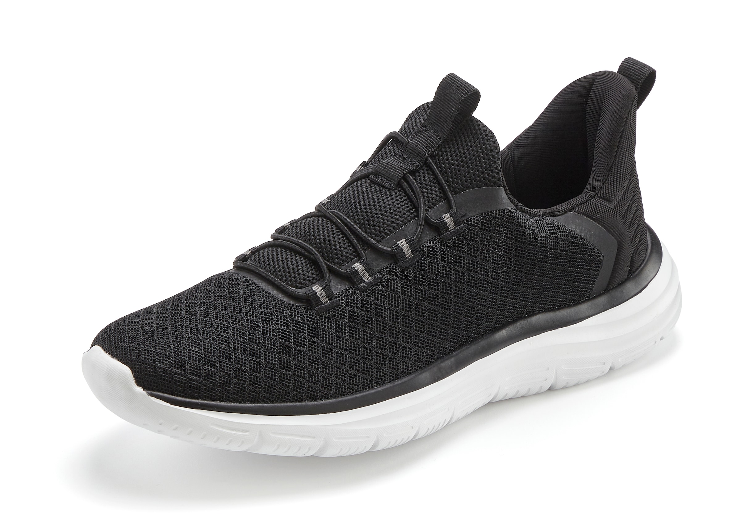 John Devin Sneaker »Halbschuhe, Freizeitschuhe, Turnschuh, Slip-On-Sneaker«  mit elastischen Bändern für schnelles Reinschlüpfen, Unisex VEGAN