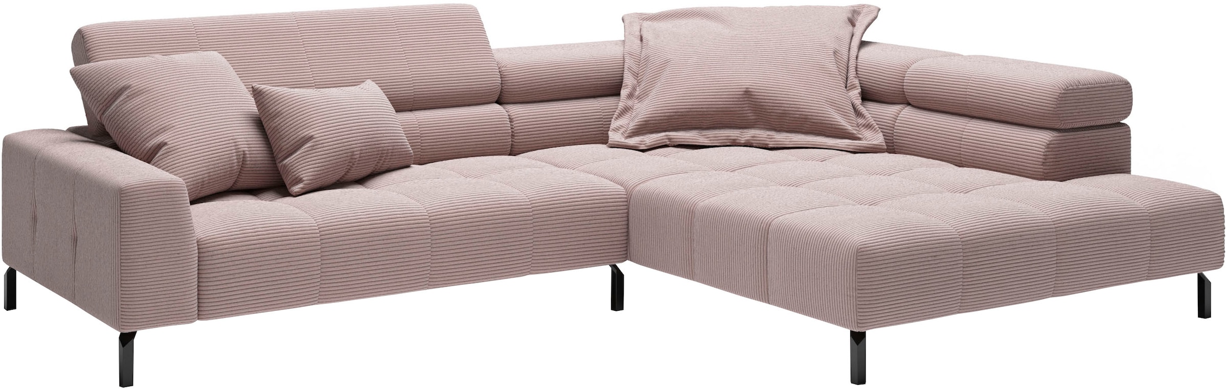 PLACES OF STYLE Ecksofa »Claya, L-Form,  incl. Kopfteilverstellung, Breite 311 cm« wahlweise elektrischer Sitzvorzug