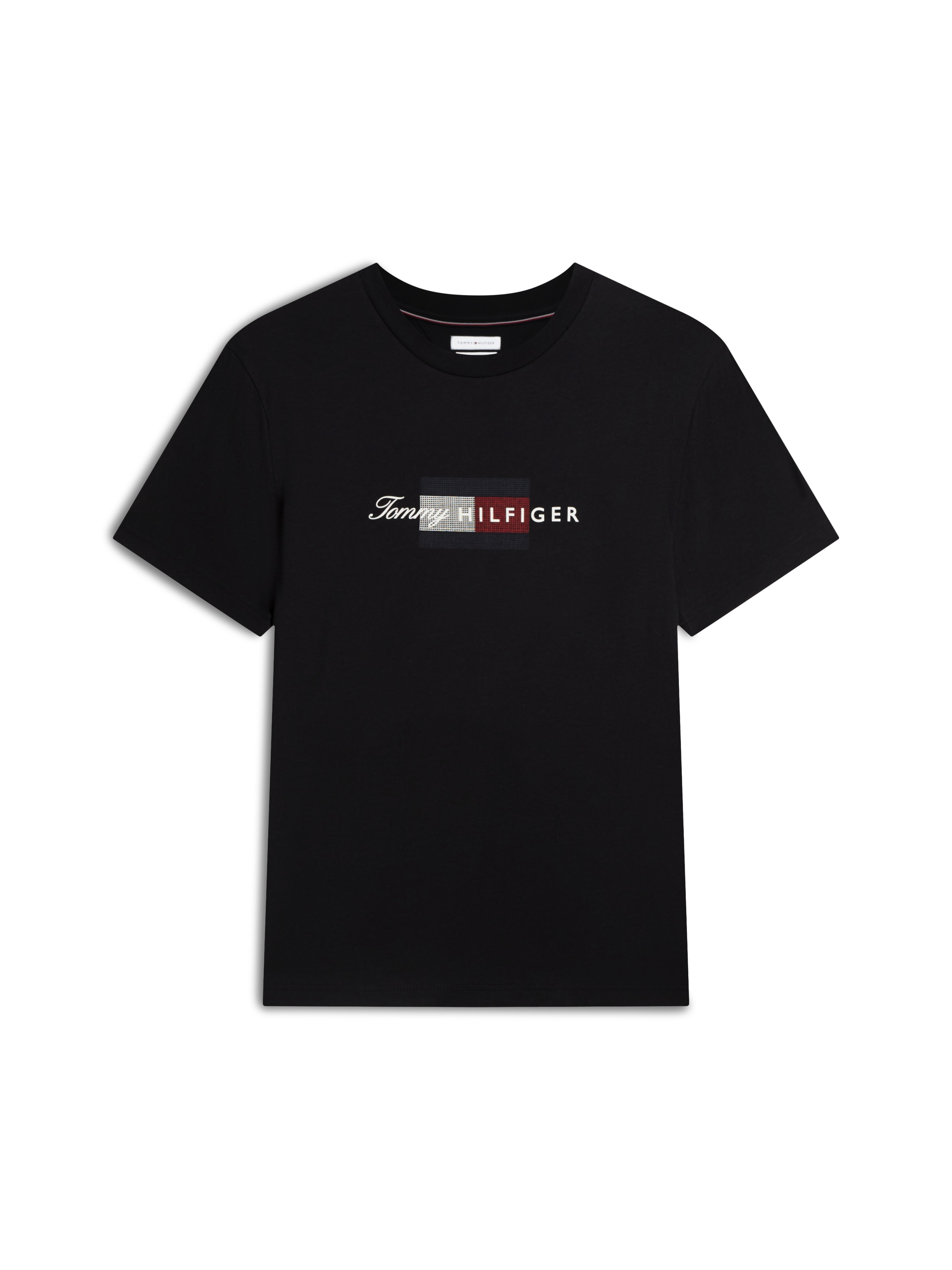 Tommy Hilfiger T-Shirt »SCRIPT FLAG REGULAR TEE« aus Jersey mit Flag-Grafik