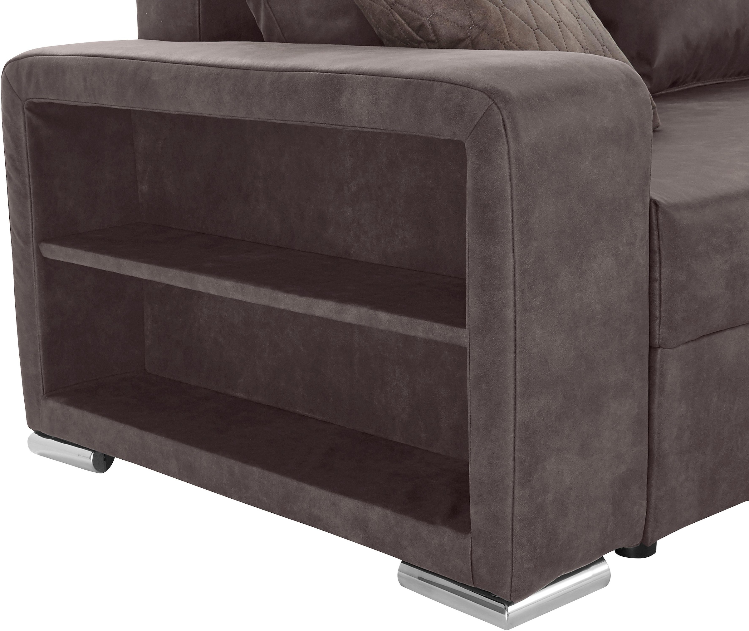 COLLECTION AB Ecksofa »John L-Form«, inklusive Bettfunktion und Bettkasten
