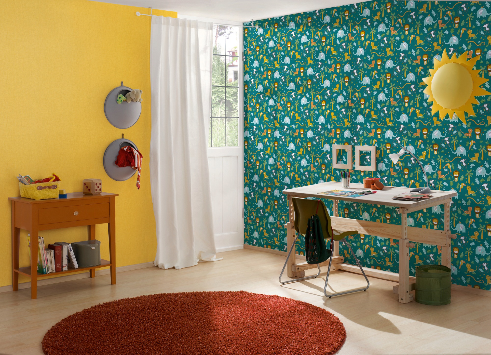A.S. Création Vliestapete »Little Love«, Motiv-abstrakt-naturalistisch, Kindertapete Tapete Dschungel Tapeten Kinderzimmer Schlafzimmer Design