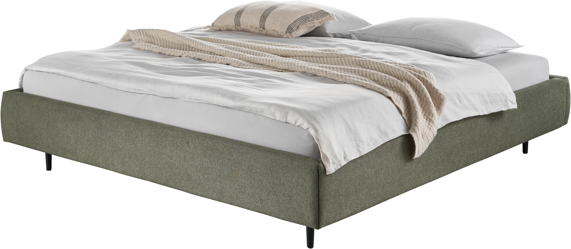 Home affaire Polsterbett »Lumira, rahmenhohes Design & wahweise Überlänge« inkl. 7-fache Einlegetiefenverstellung & saugroboterfreundliche Höhe