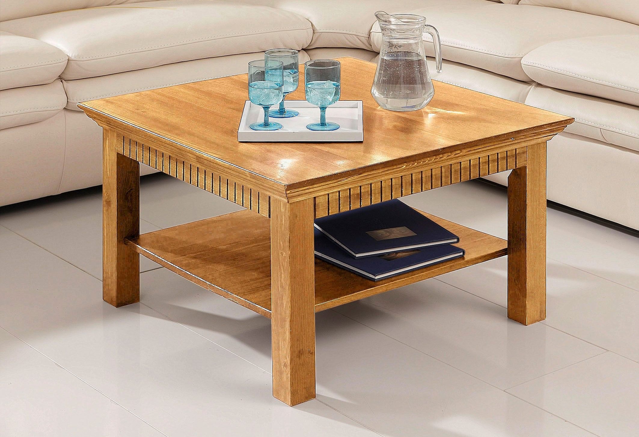 Home affaire Couchtisch »Lisa«, Kaffeetisch, massives Kiefernholz, B/T/H: 7 günstig online kaufen