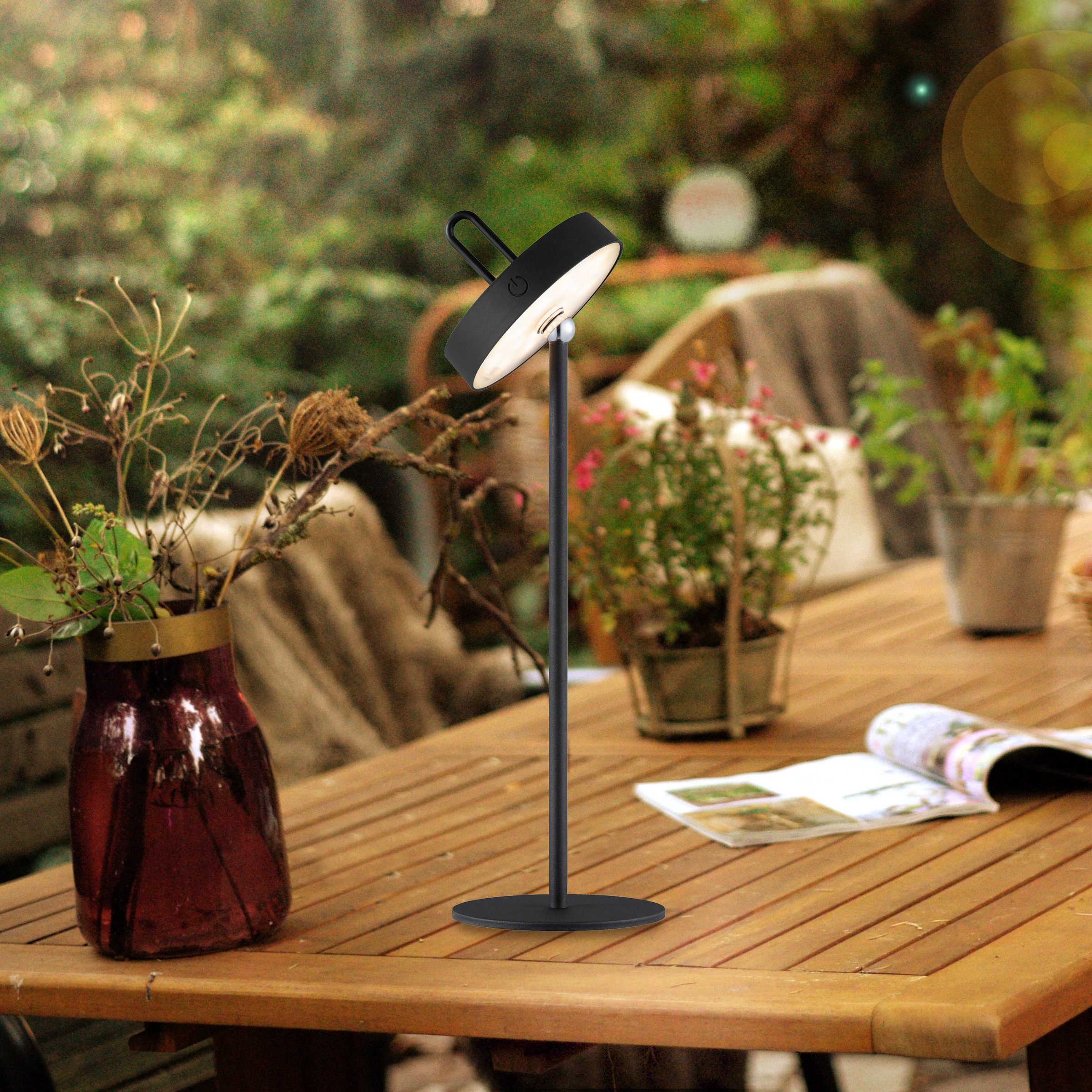 JUST LIGHT Tischleuchte »AMAG«, 1 flammig, Leuchtmittel LED-Modul | LED fest integriert, Akkuleuchte