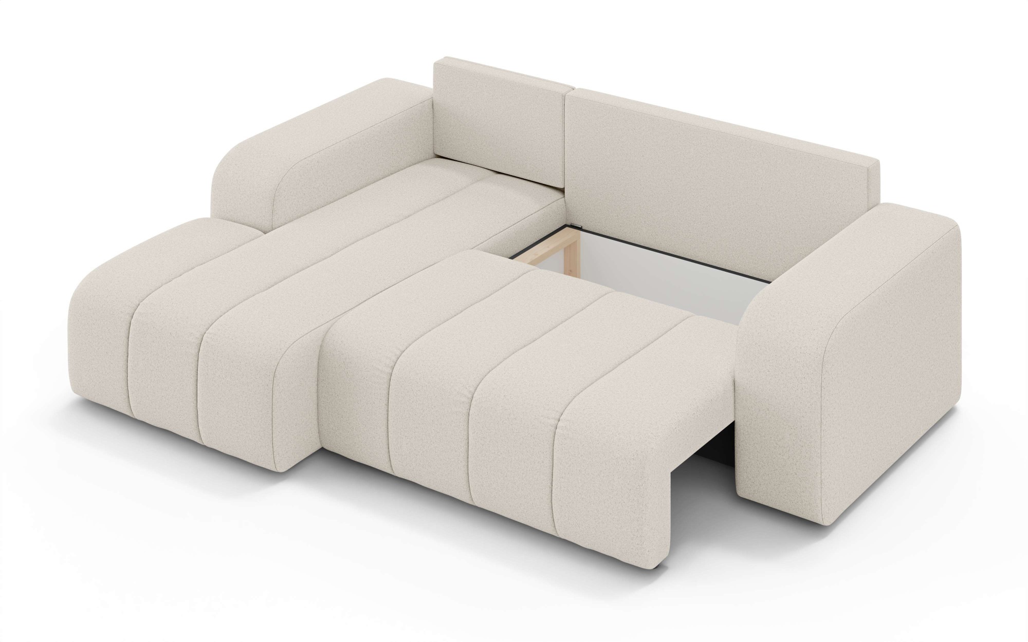 INOSIGN Ecksofa »CASSY L-Form, Schlafsofa mit Bettkasten, Maße B/T/H: 245/165/88 cm«, mit 2 Rückenkissen, Recamiere rechts oder links bestellbar