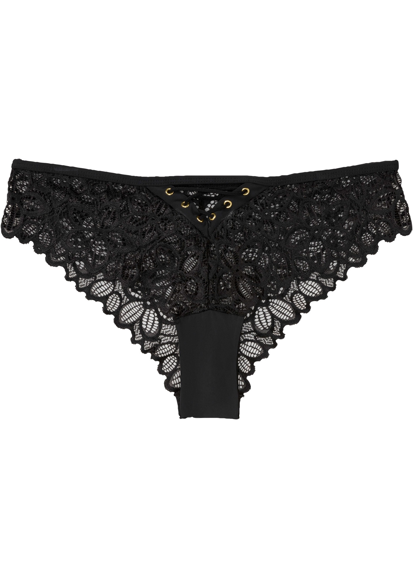 bonprix Brasilslip mit Spitze, weiches Bündchen, Schnürung im vorderen Bereich