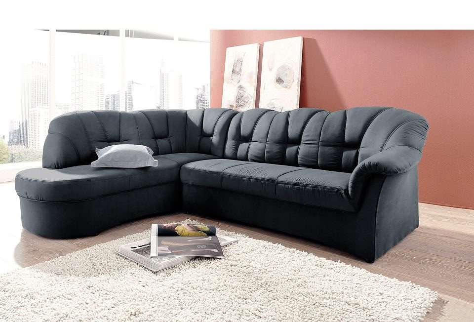 DOMO collection Ecksofa »Papenburg, zeitlose Rückensteppung, elegante Armle günstig online kaufen