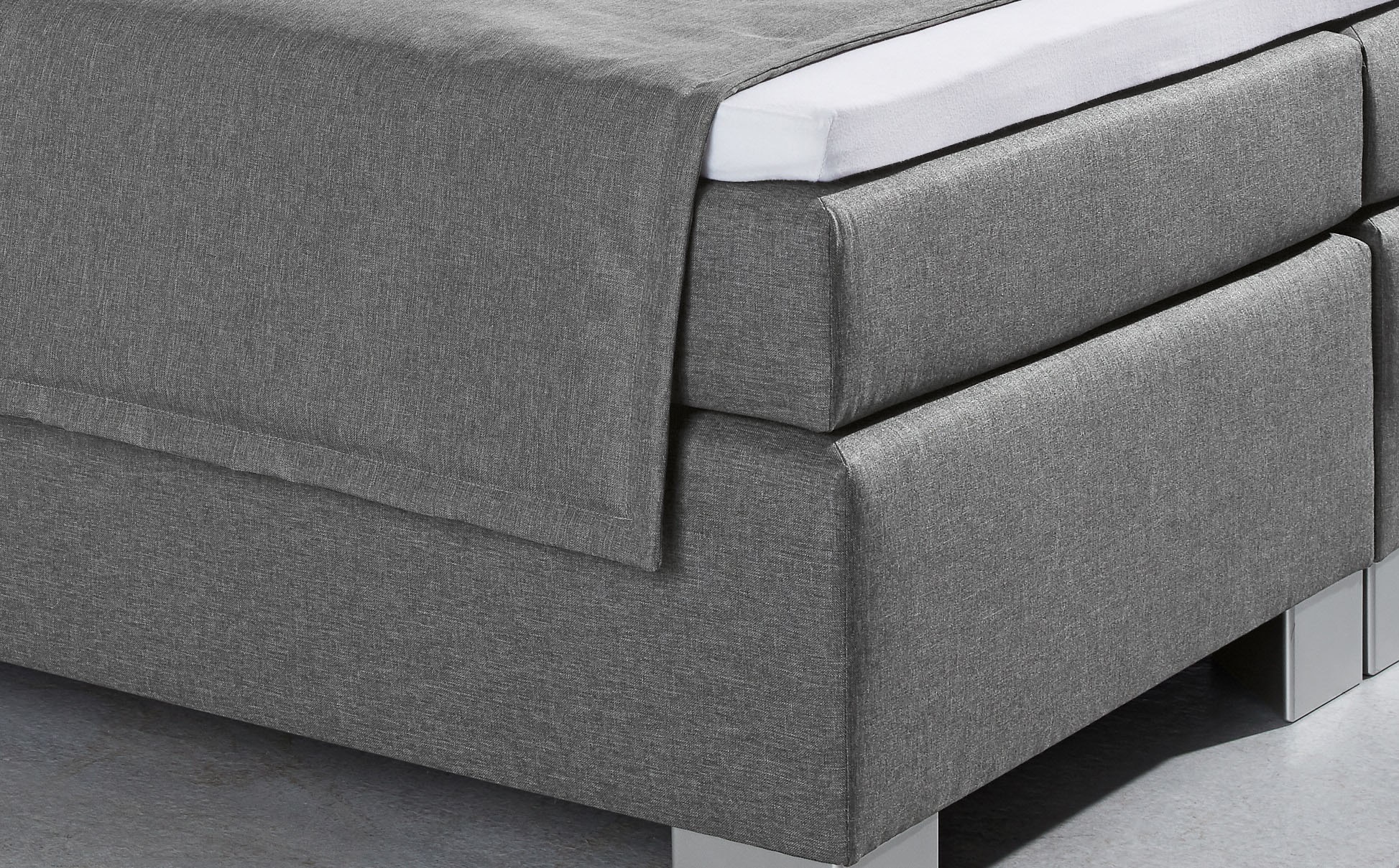 hapo Boxspringbett »ATLANTA mit hohem Kopfteil« Topper separat erhältlich,  erhältlich in verschiedenen Breiten, Farben & Matratzenarten