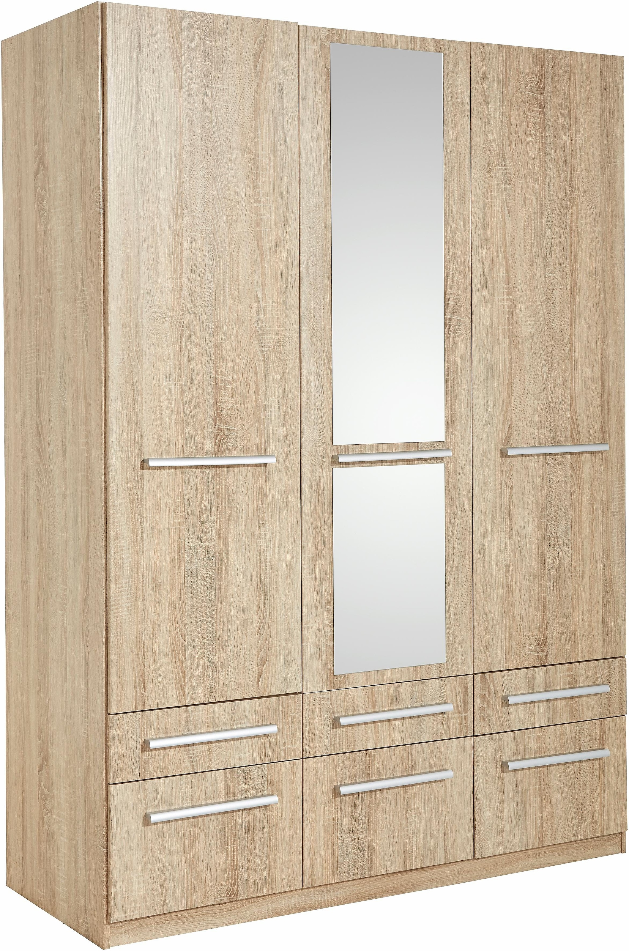 priess Kleiderschrank »Schrank Garderobe Wäscheschrank Barcelona in 5 Breiten«, viel Stauraum, geräumige Schubkästen, mit Spiegel, MADE IN GERMANY