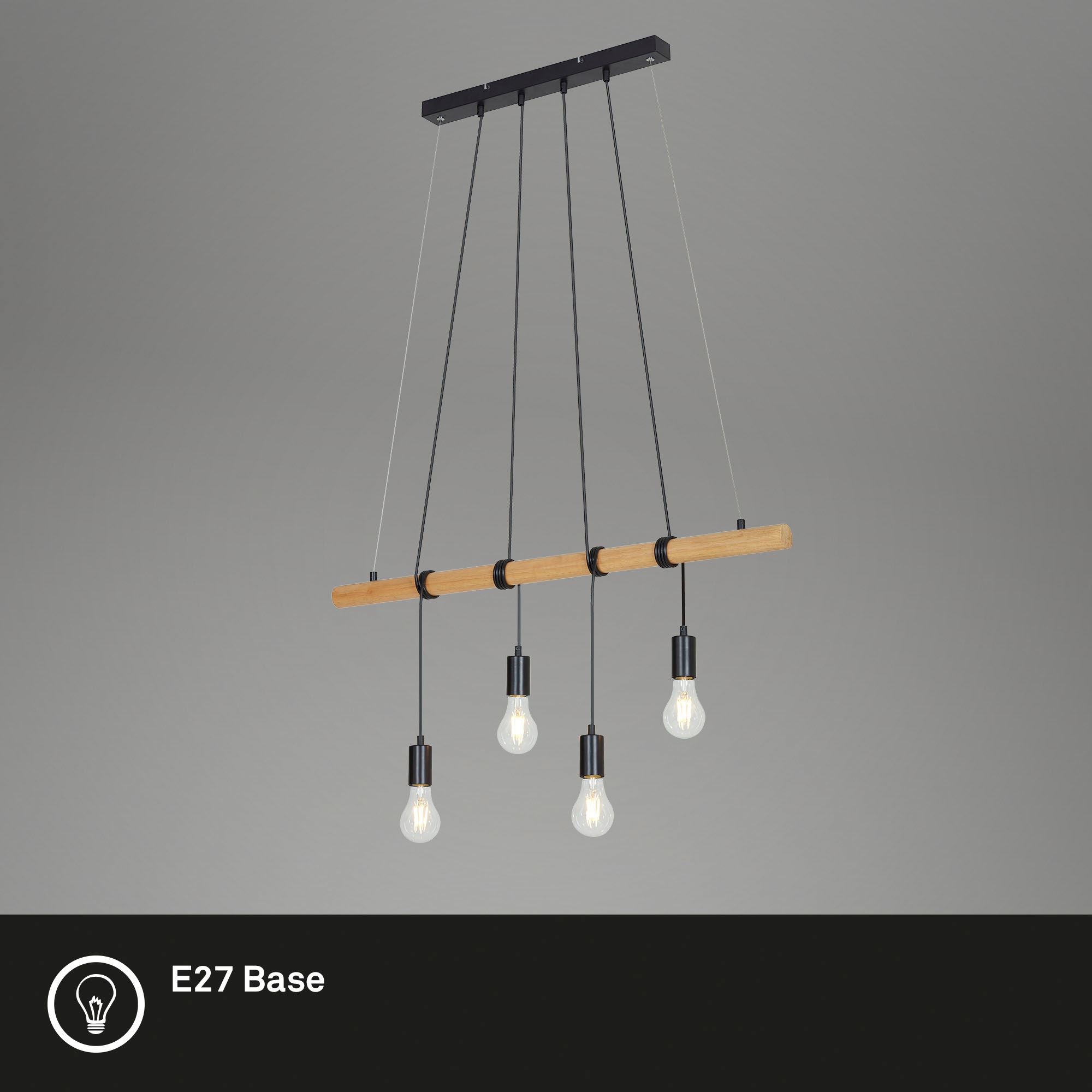 Briloner Leuchten Pendelleuchte, für Leuchtmittel 4 x E27, 