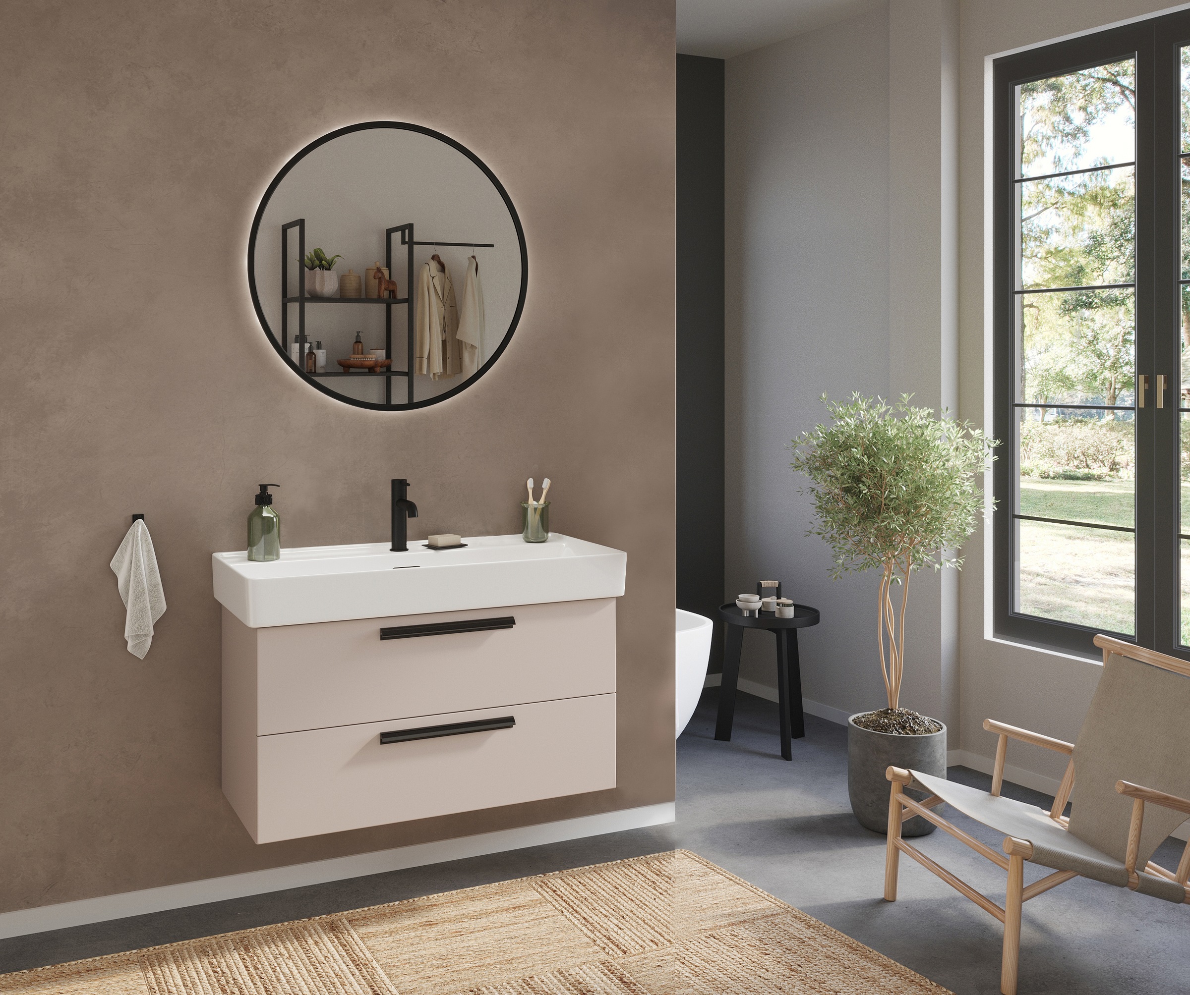welltime Badmöbel-Set »SALVADA, 2tlg-Set, gedämpfte Scharniere, Softclose, günstig online kaufen