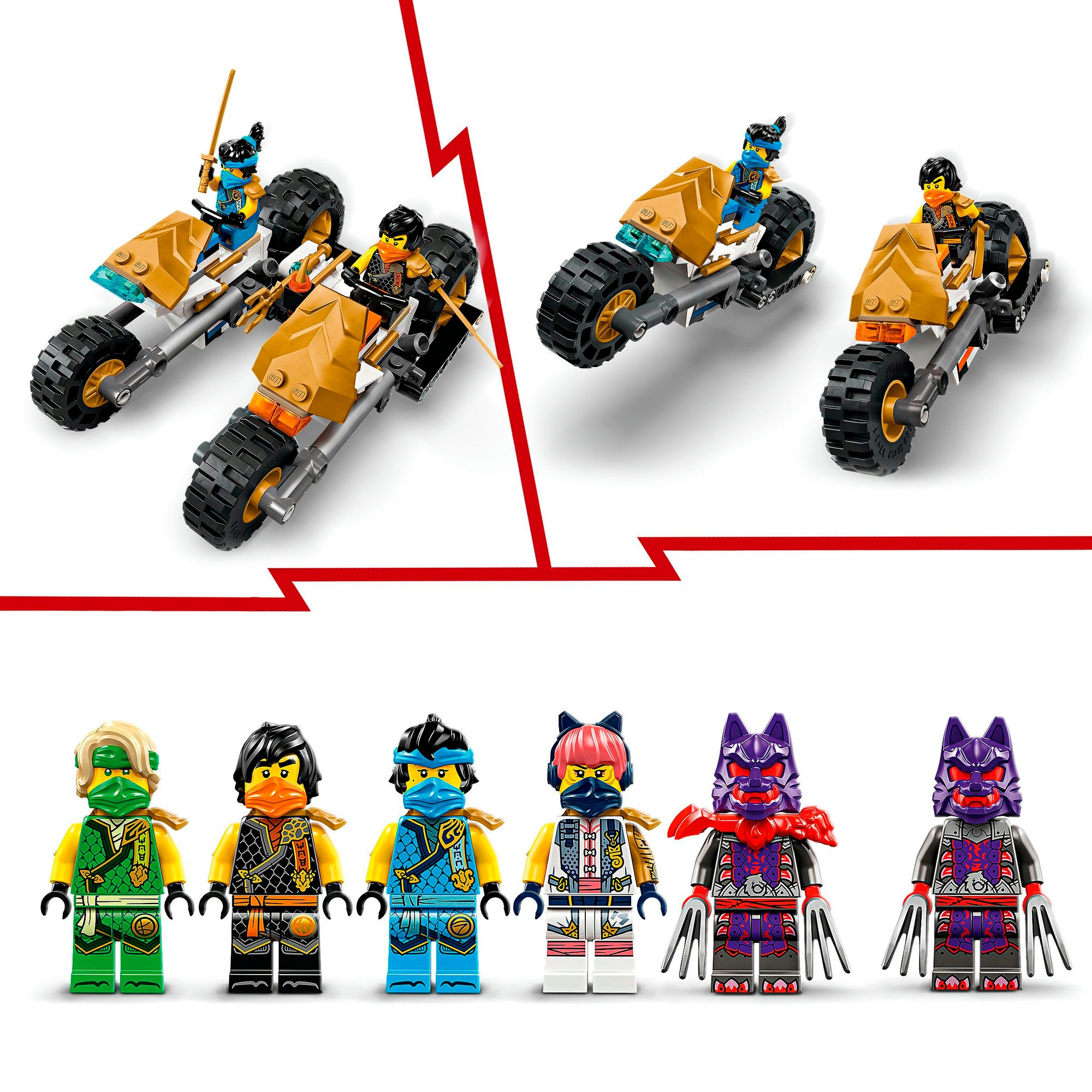 LEGO® Konstruktionsspielsteine »Kombi-Raupe des Ninja-Teams (71820), LEGO Ninjago«, (576 St.), Made in Europe