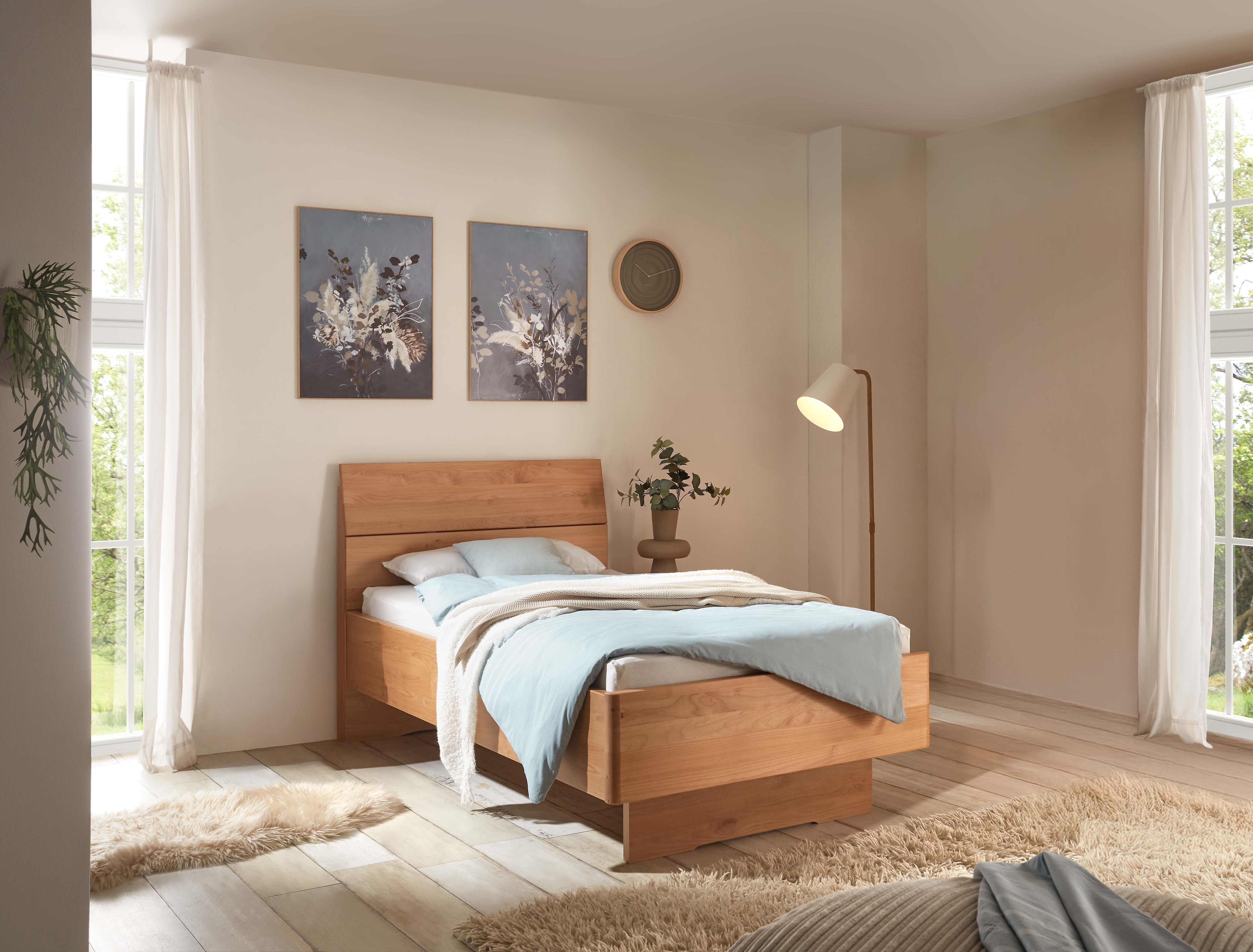 WIEMANN Holzbett »Cardiff, Bettgestell, Bettrahmen, teilmassiv Erle« Belast günstig online kaufen