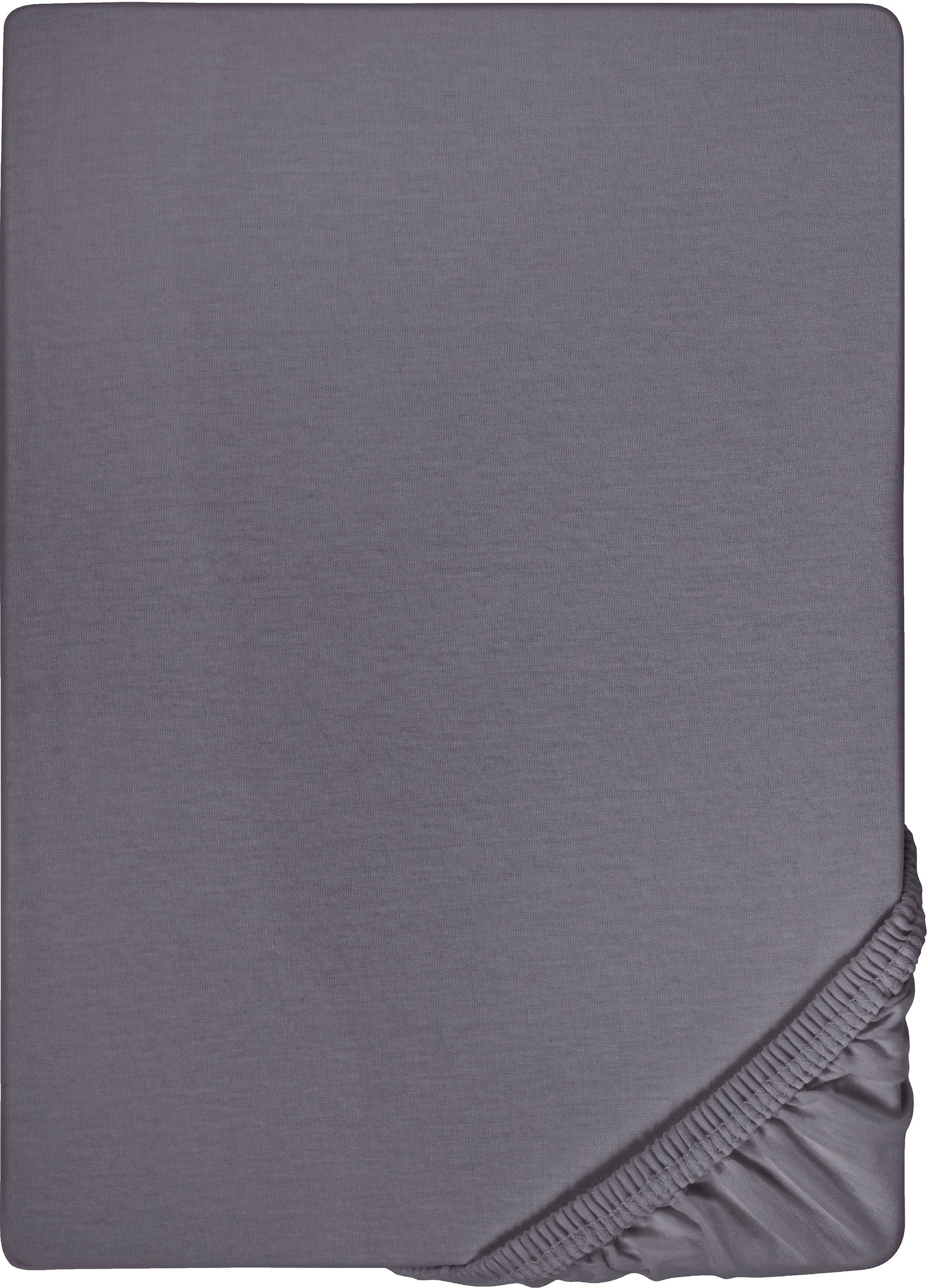 Biberna Spannbettlaken »Marc in Gr. 90x200, 140x200 oder 180x200 cm«, (1 St.), aus Baumwolle, für Matratzen bis 22 cm Höhe, Bettlaken, Spannbetttuch