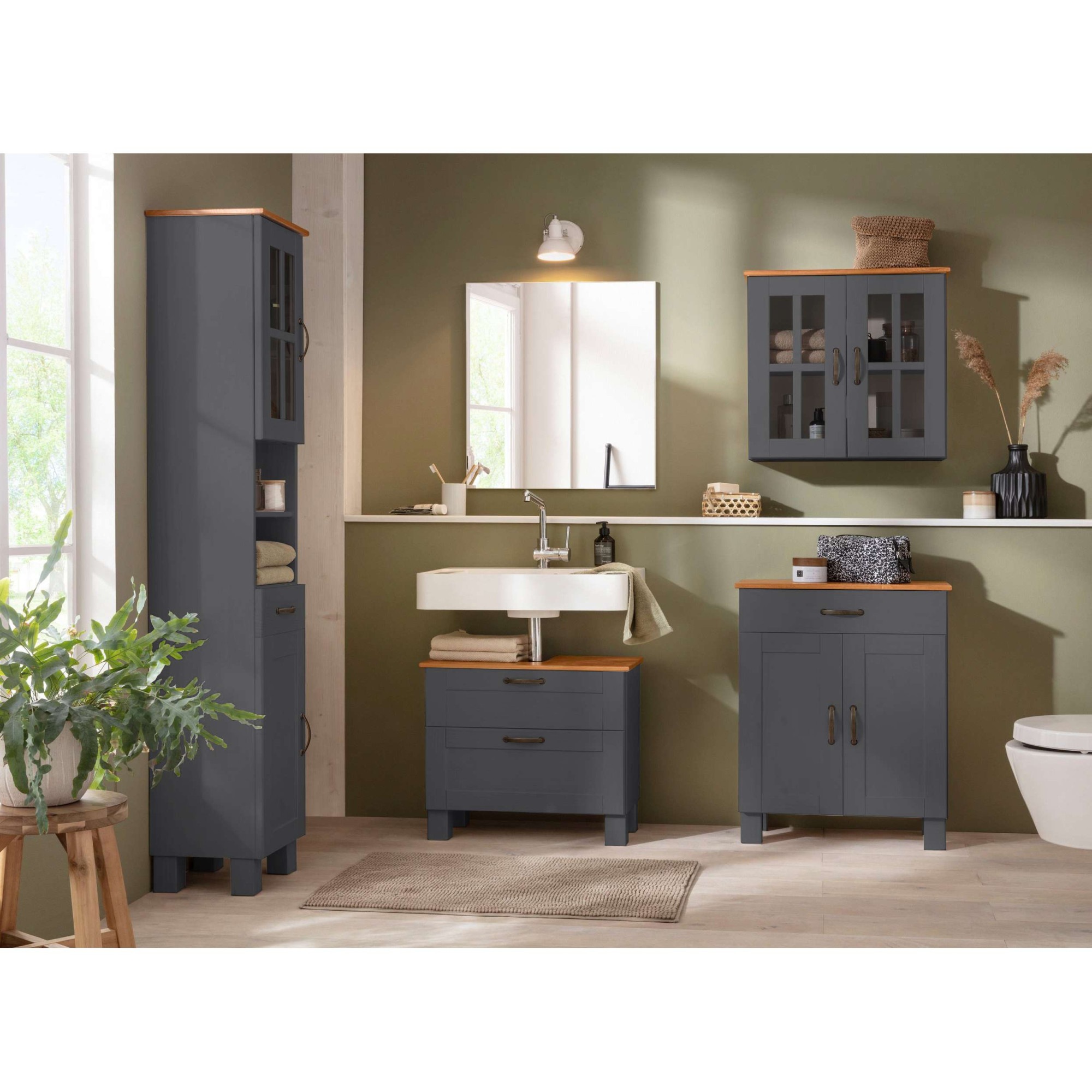 Home affaire Waschbeckenunterschrank "Rodby" FSC-zertifiziertes Massivholz, günstig online kaufen