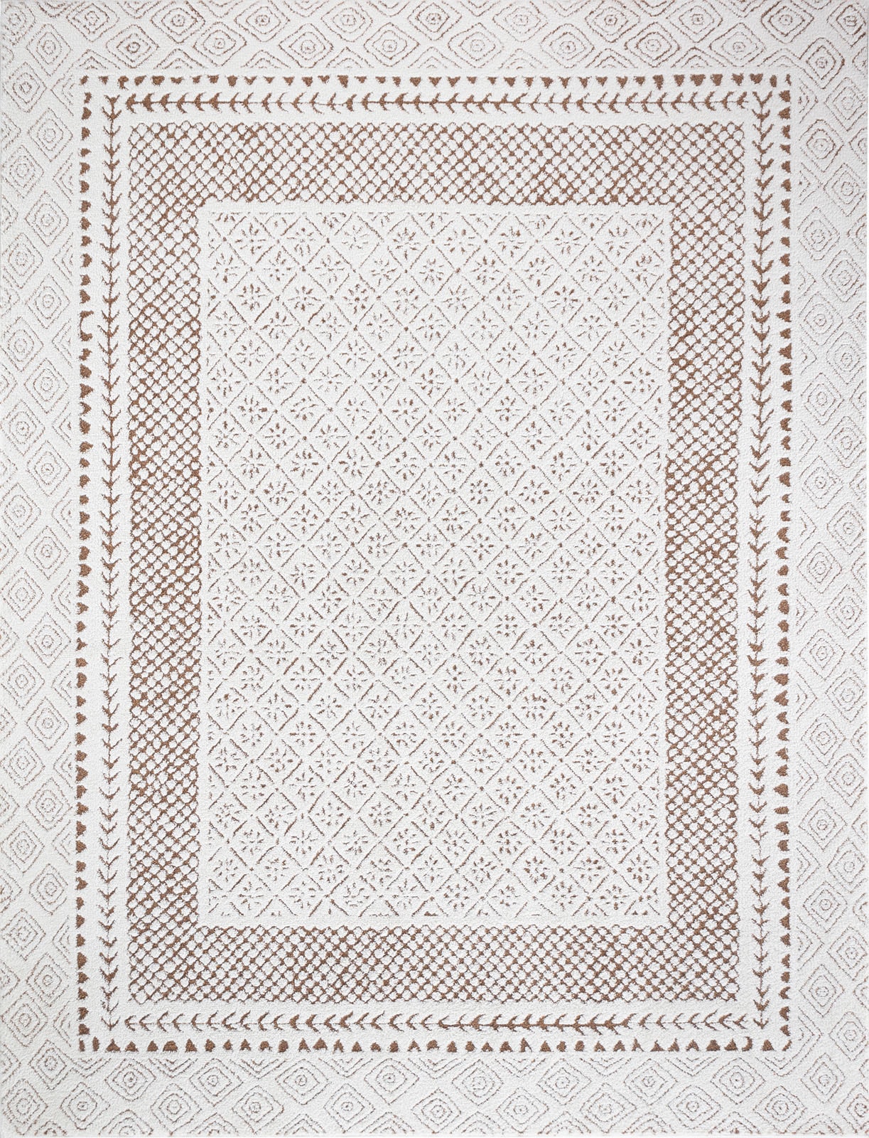 Livabliss Teppich »MONACO«, rechteckig, 14 mm Höhe, Skandinavischer Teppich, Kurzflor Boho-Wohnzimmerteppich