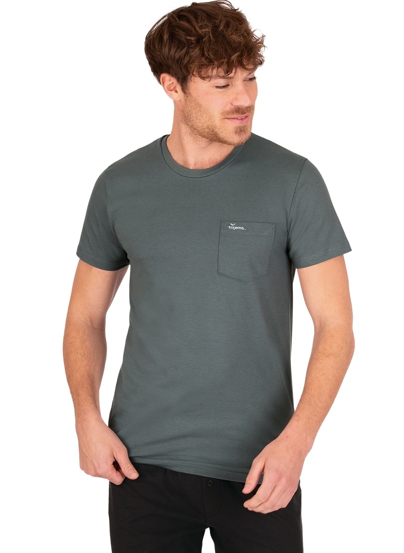 Biobaumwolle mit kaufen T-Shirt »TRIGEMA Trigema aus Brusttasche« online T-Shirt