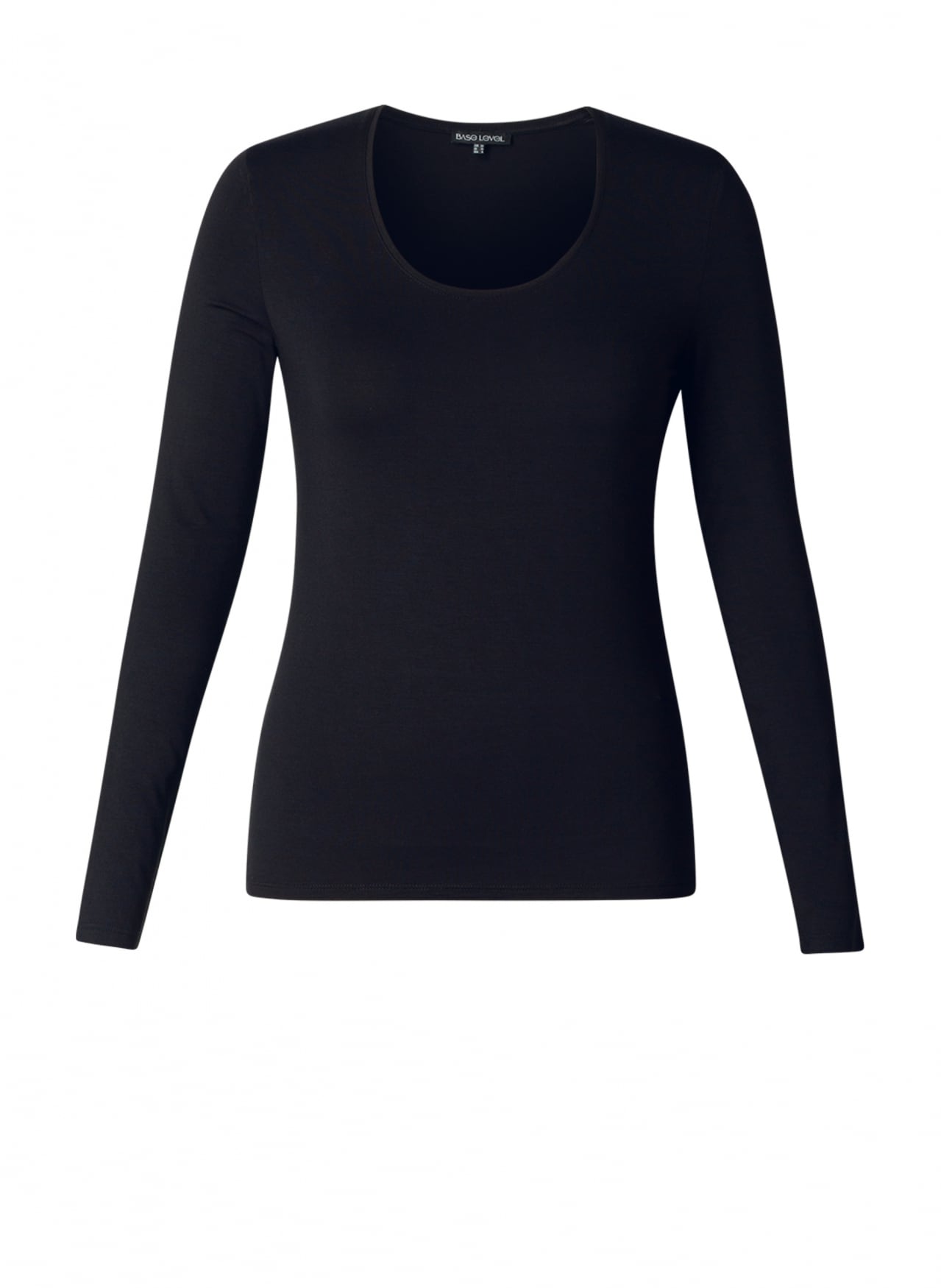 Base Level Curvy Langarmshirt mit Rundhalsausschnitt