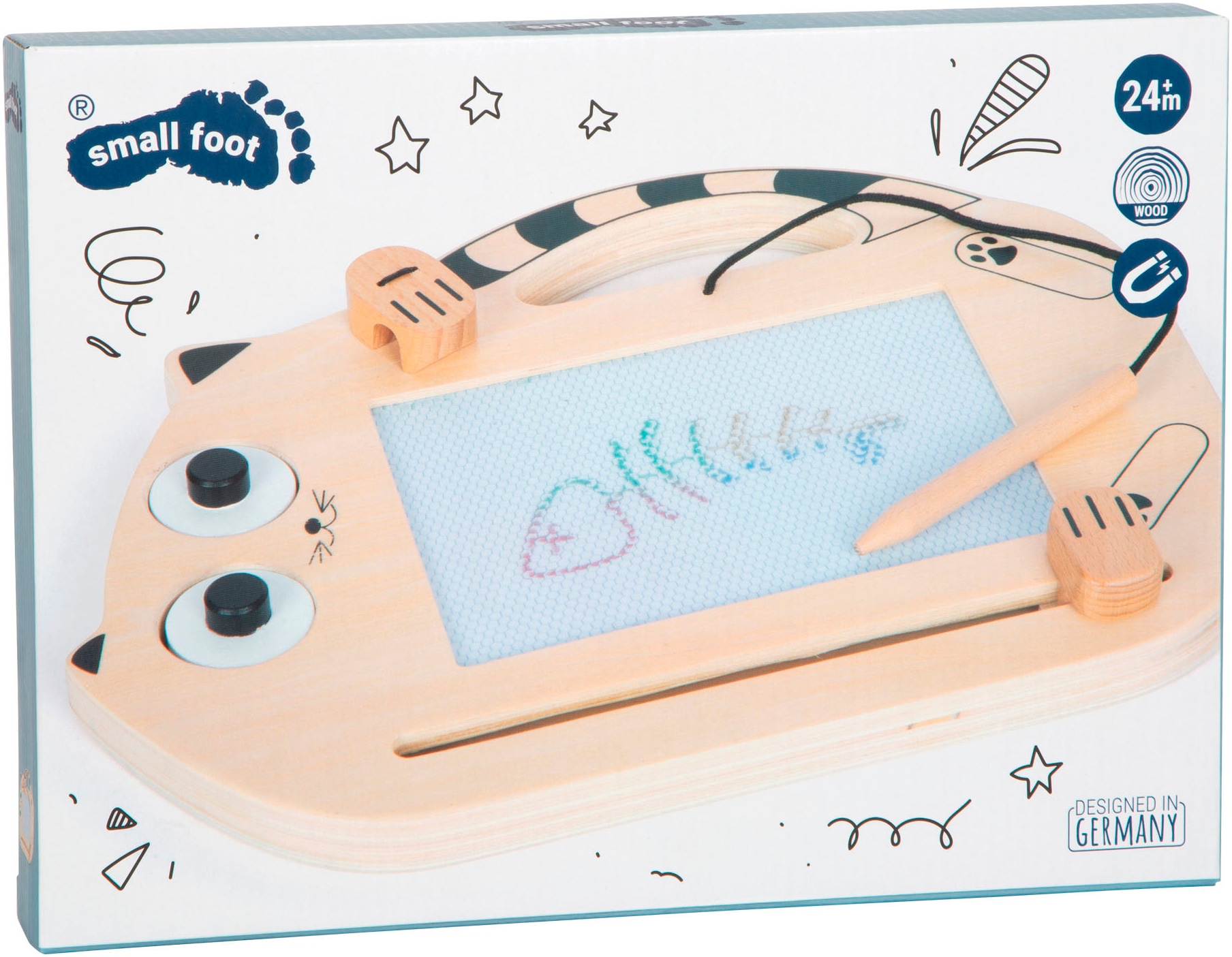 Small Foot Zaubertafel »Katze«, magnetisch, mit Tragegriff