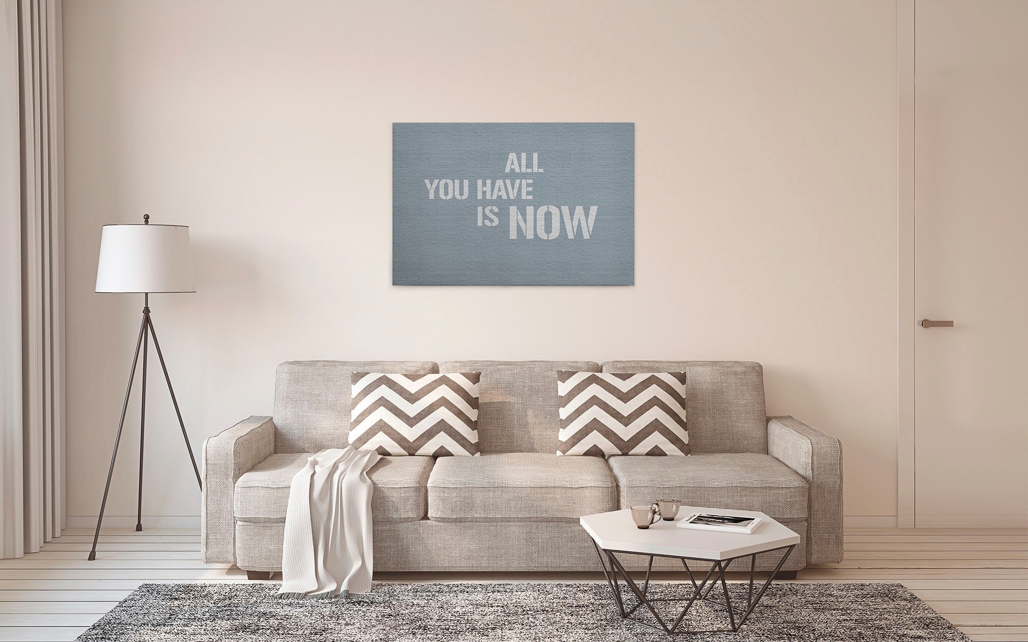 A.S. Création Leinwandbild »message«, Kunst-Sprüche-Kinder, (1 St.), Keilrahmen Bild Steinoptik Schriftzug Leinwand-Bild Wohnzimmer modern