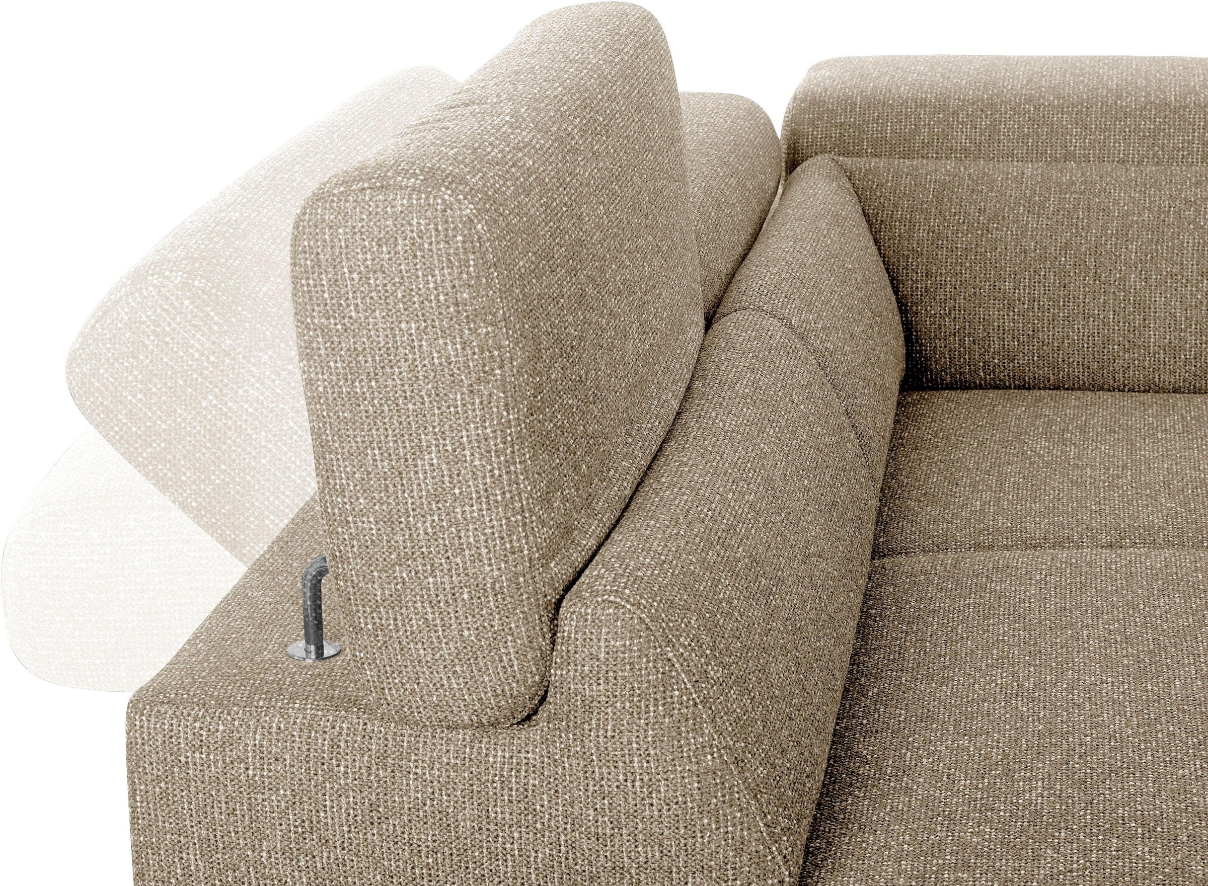 W.SCHILLIG Ecksofa »finn, toller Sitzkomfort, L-Form, hochwertige Verarbeitungsdetails«, German Design Award 2016, Fußgestell Chrom glänzend, Breite 281 cm