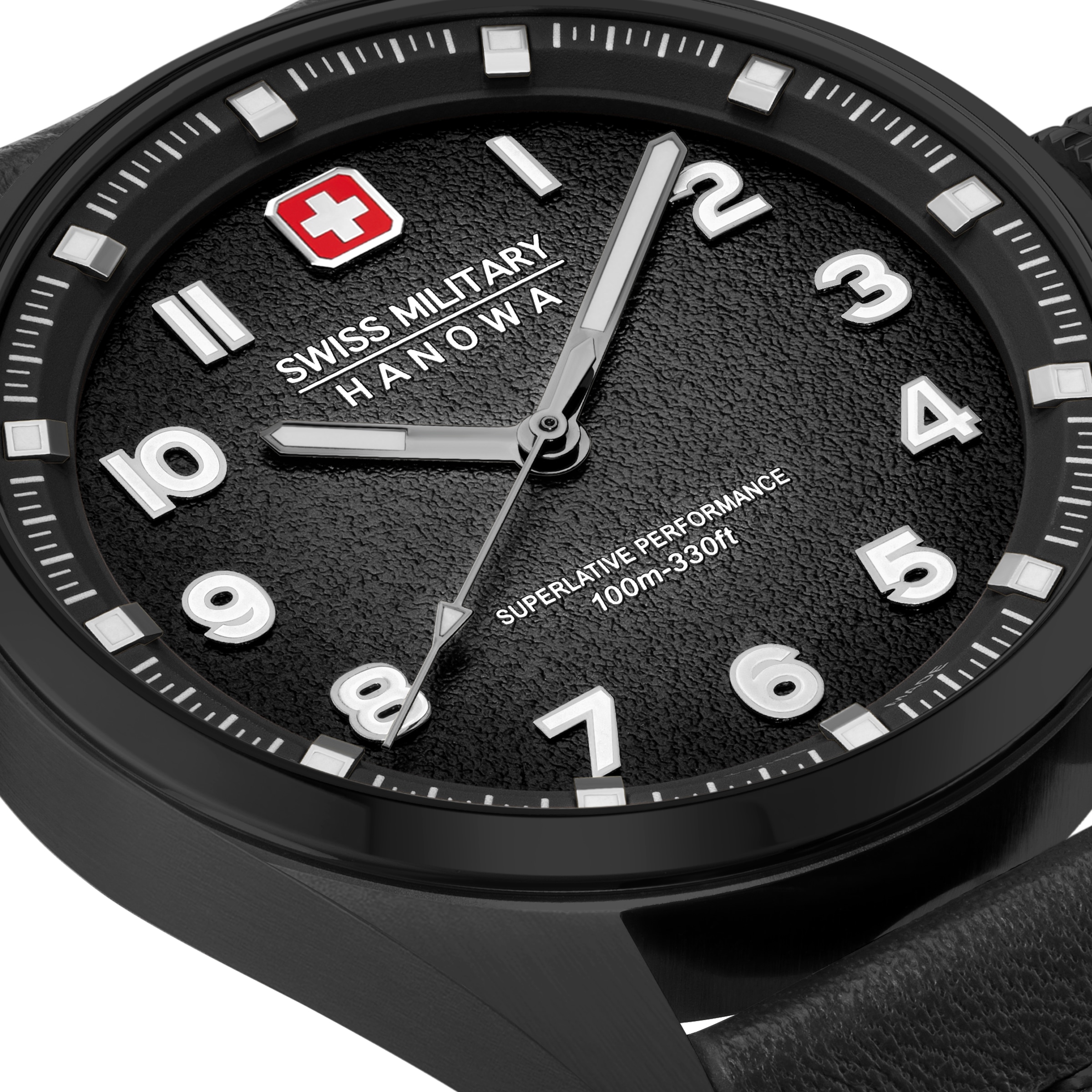 Swiss Military Hanowa Quarzuhr »Greyhound« Armbanduhr, Herrenuhr, Swiss Made, Lederarmband, analog