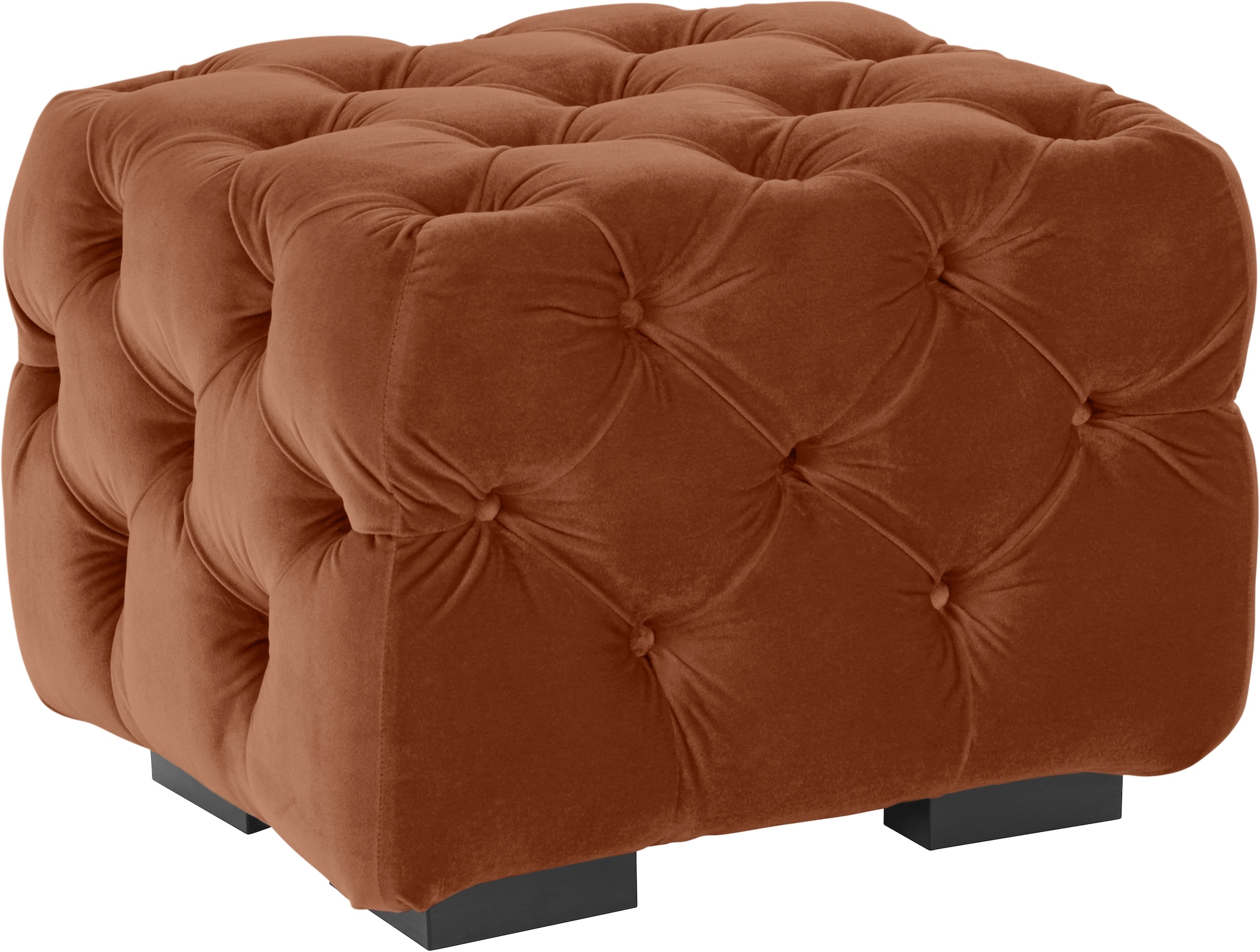 Guido Maria Kretschmer Home&Living Polsterhocker »Kalina«, mit klassischer Chesterfield-Knopfheftung, passend zur Serie "Kalina"